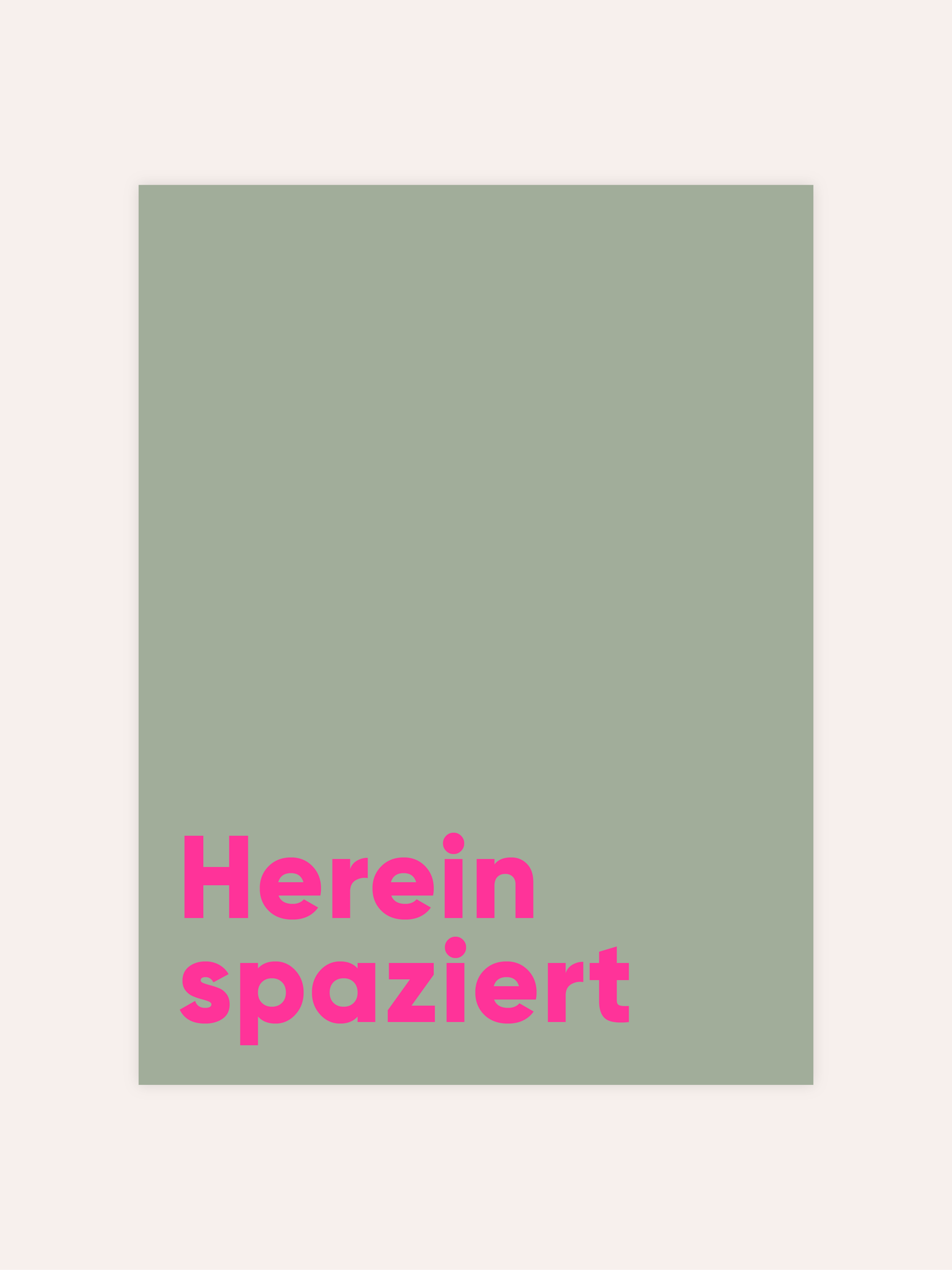 Herein Spaziert Neon Poster