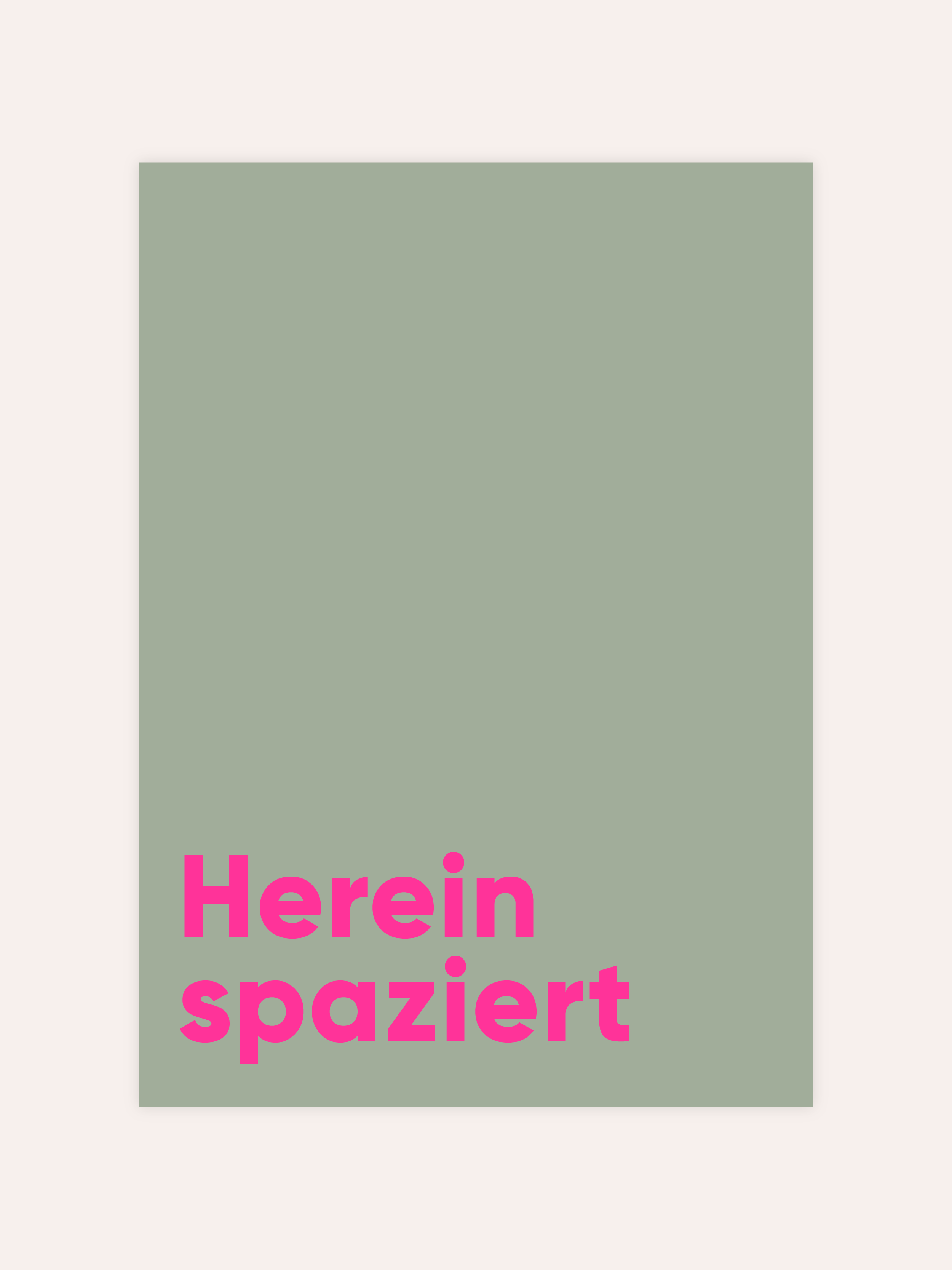 Herein Spaziert Neon Poster