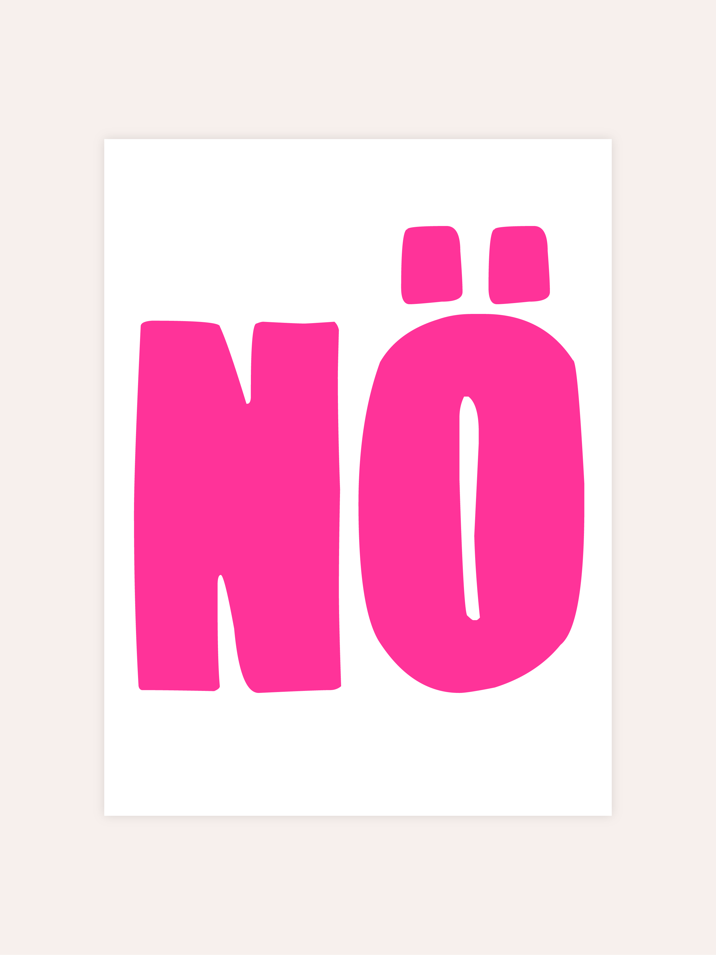 Nö Neon Poster