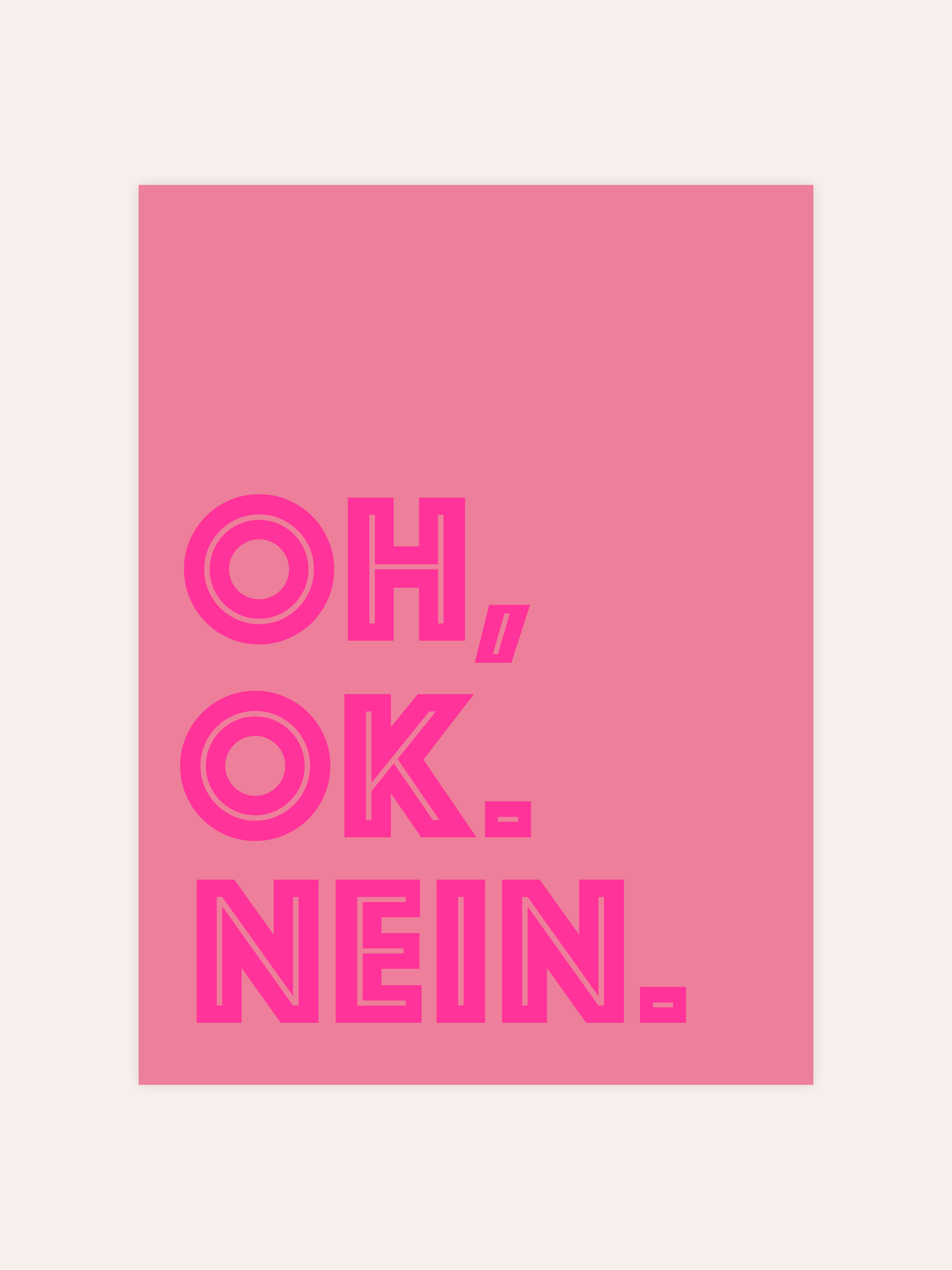 Oh Ok Nein Neon Poster