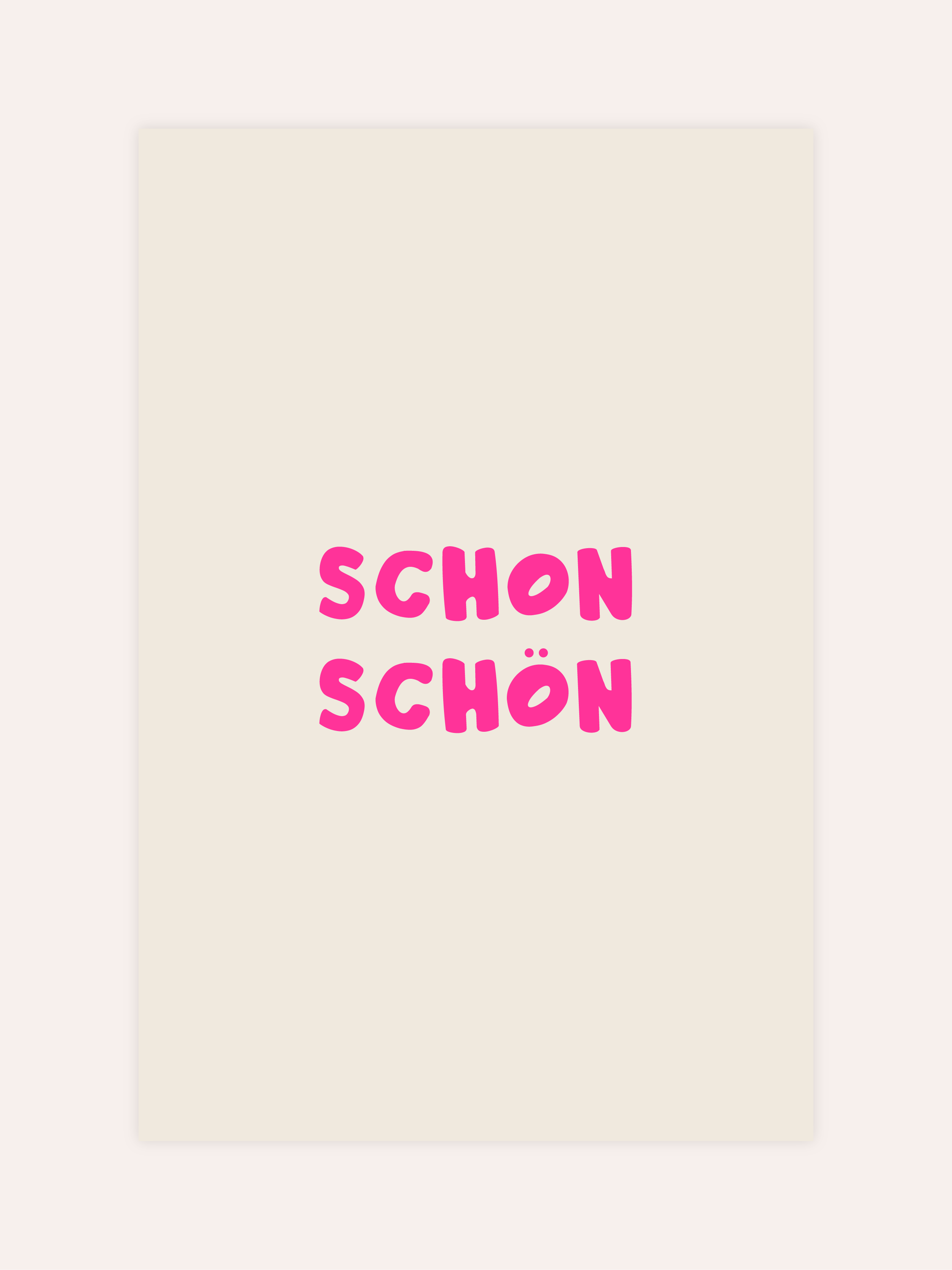Schon Schön Neon Poster
