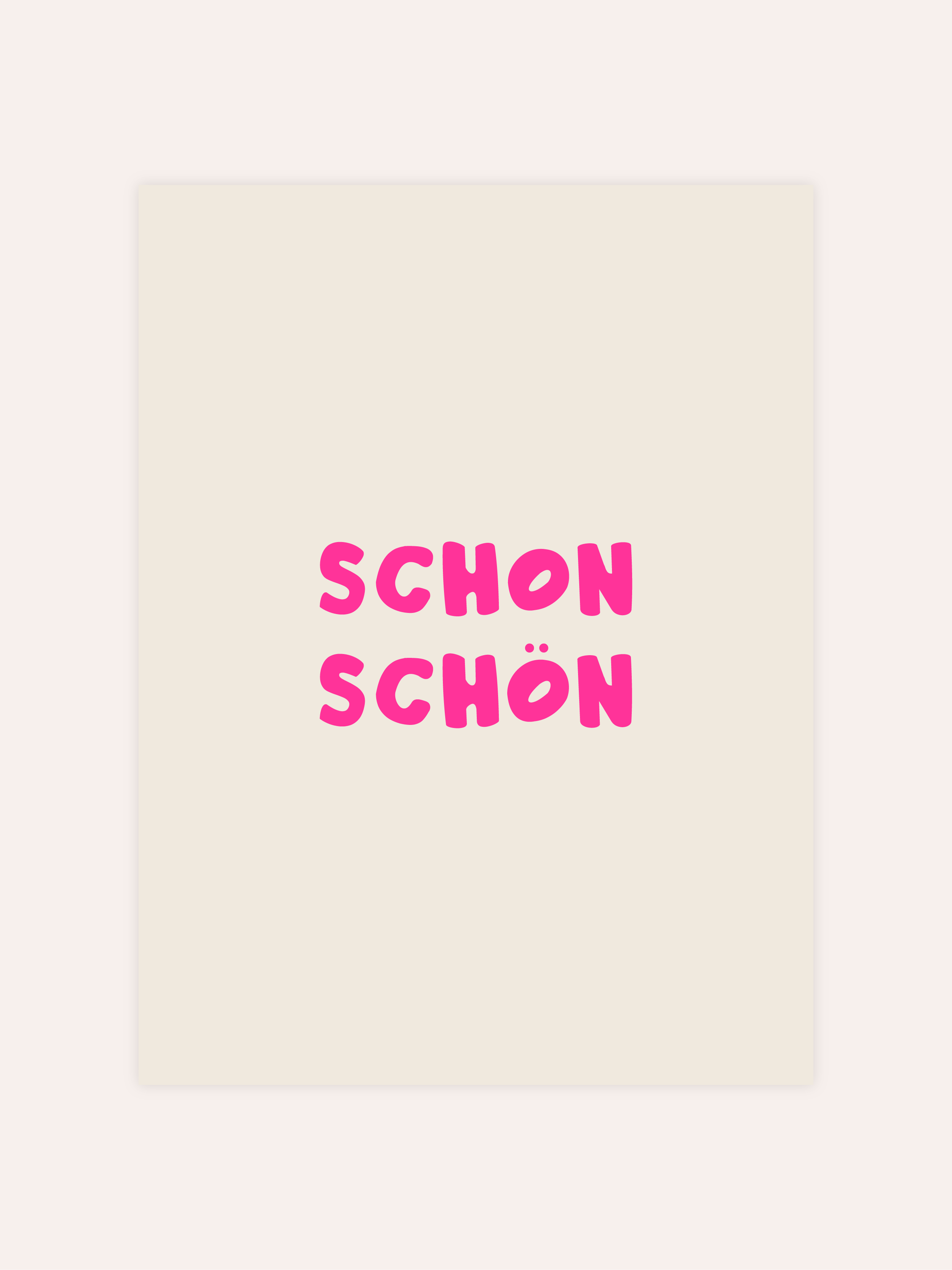 Schon Schön Neon Poster