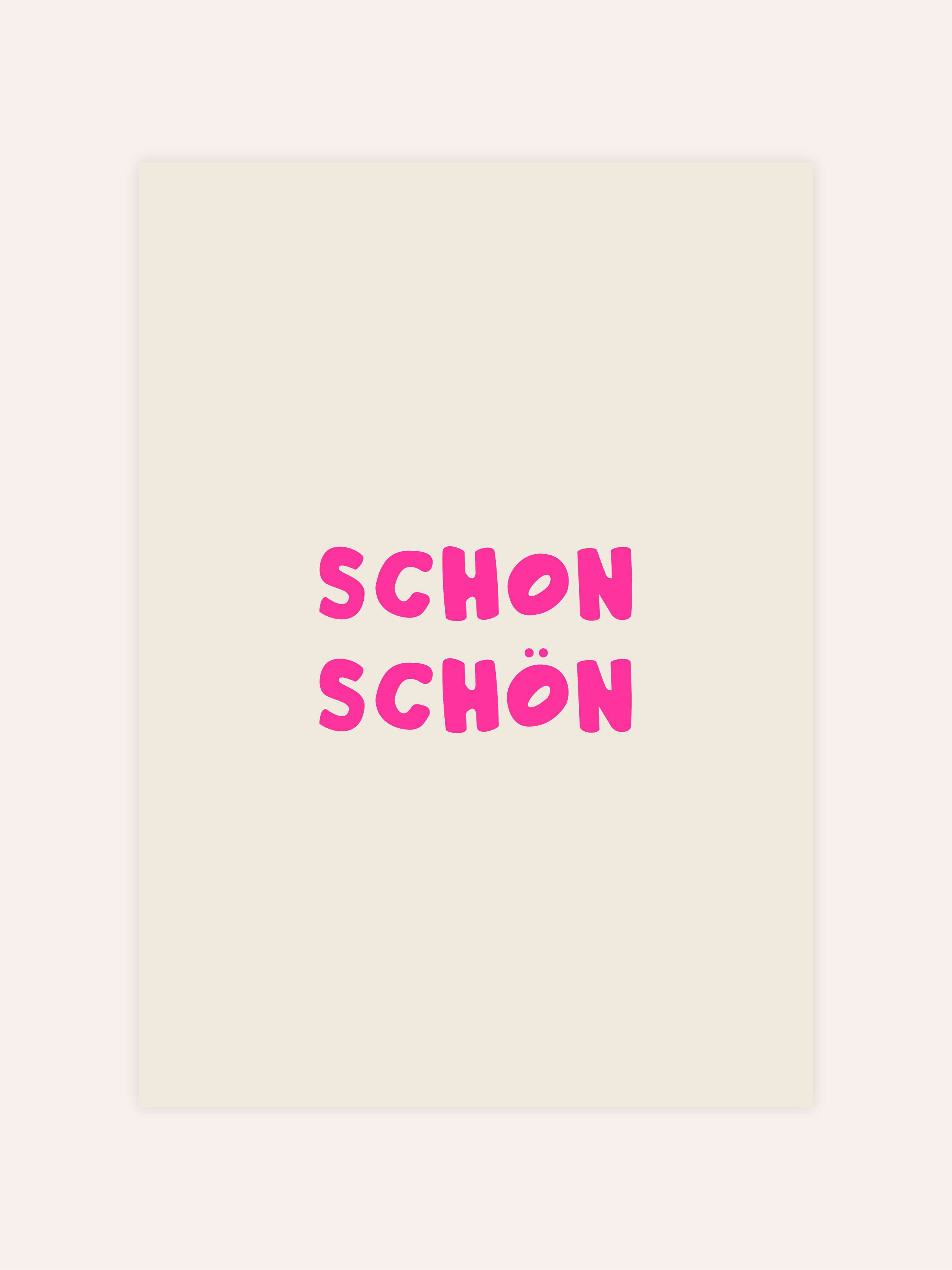 Schon Schön Neon Poster