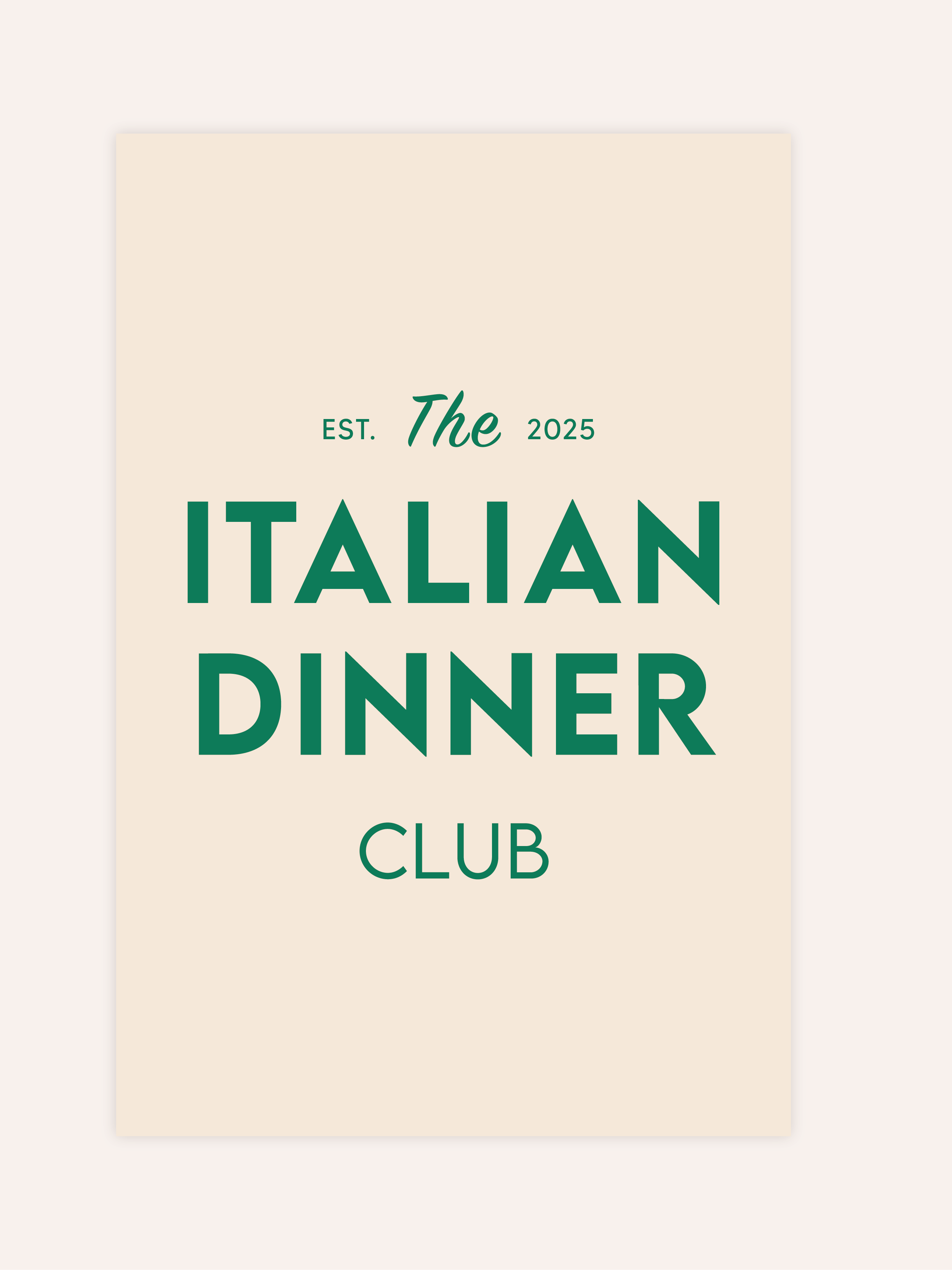 Italian Dinner Club Poster