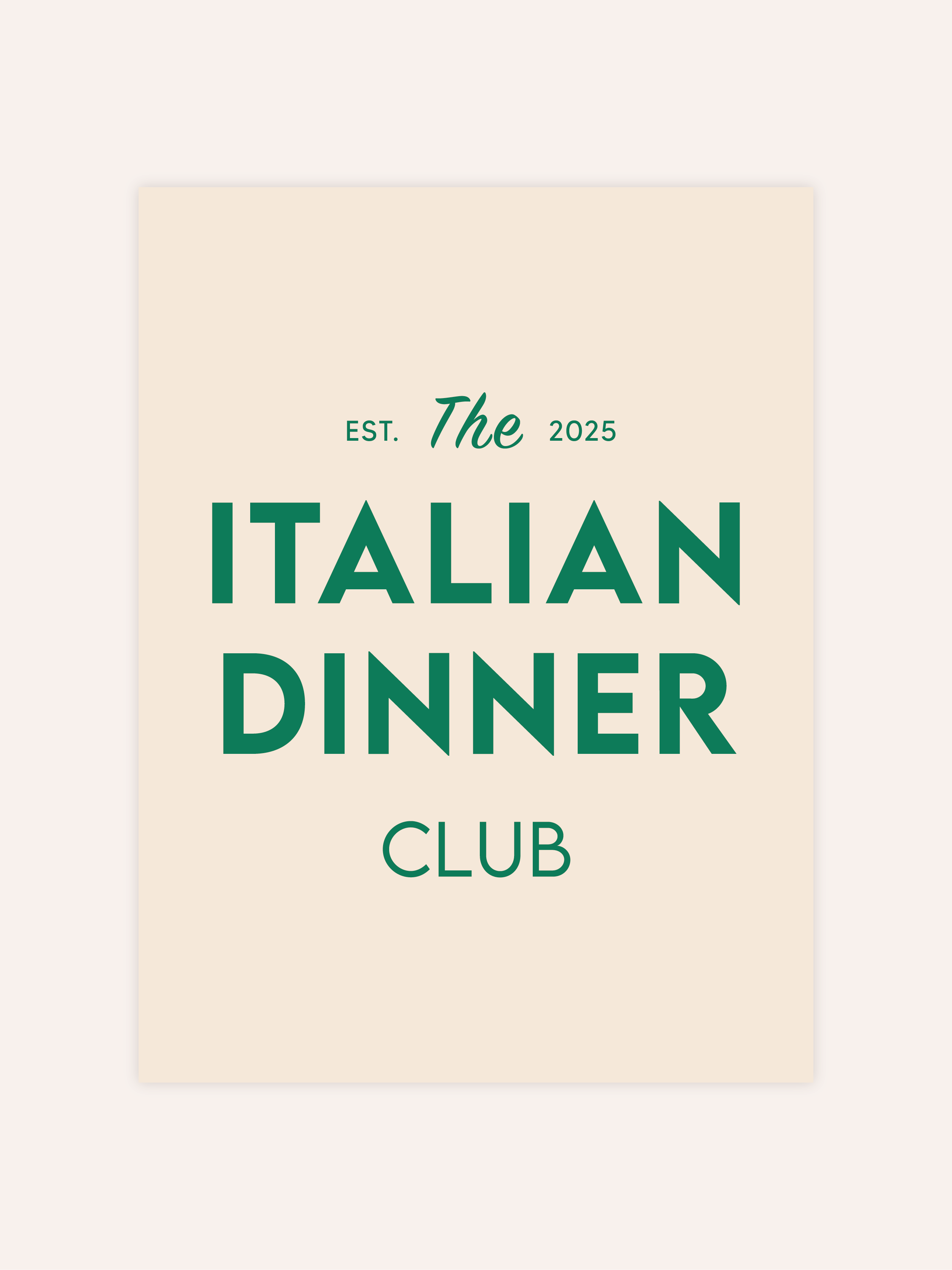 Italian Dinner Club Poster