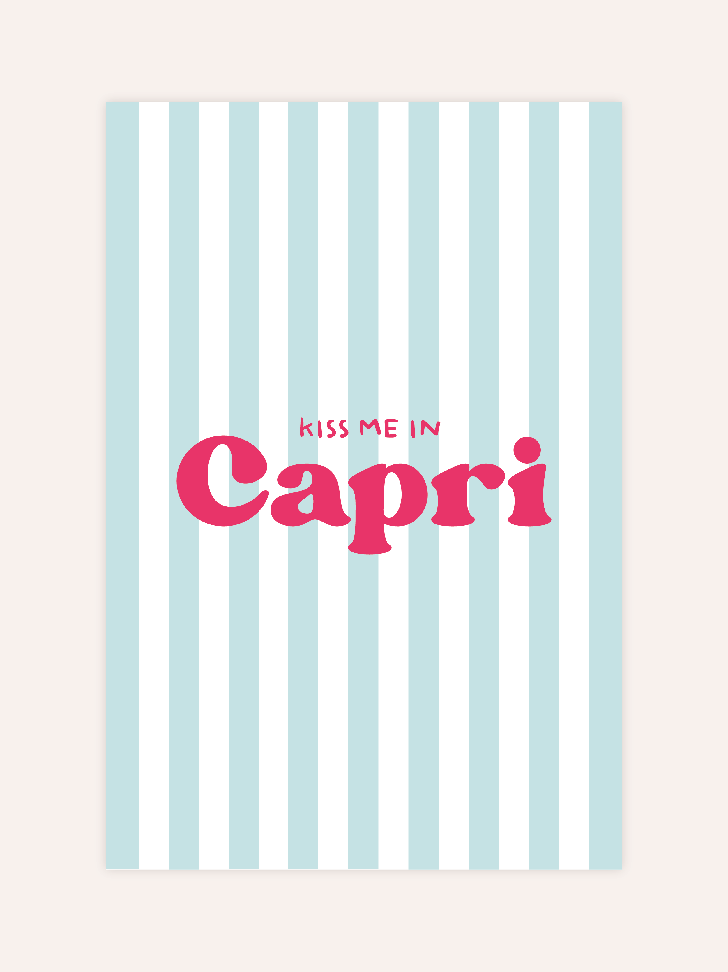 Kiss Me In Capri Poster