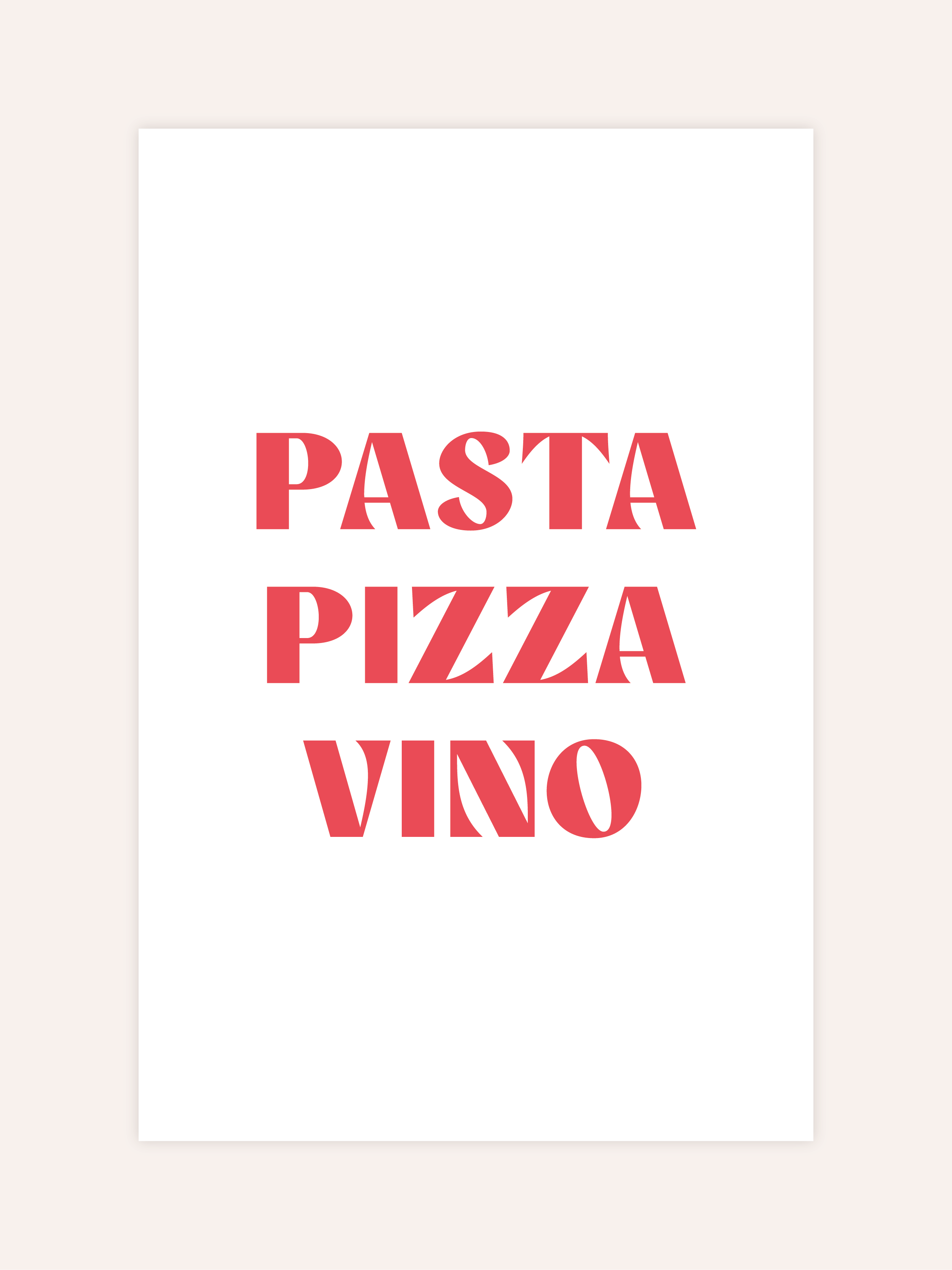 Pizza Pasta Vino Poster