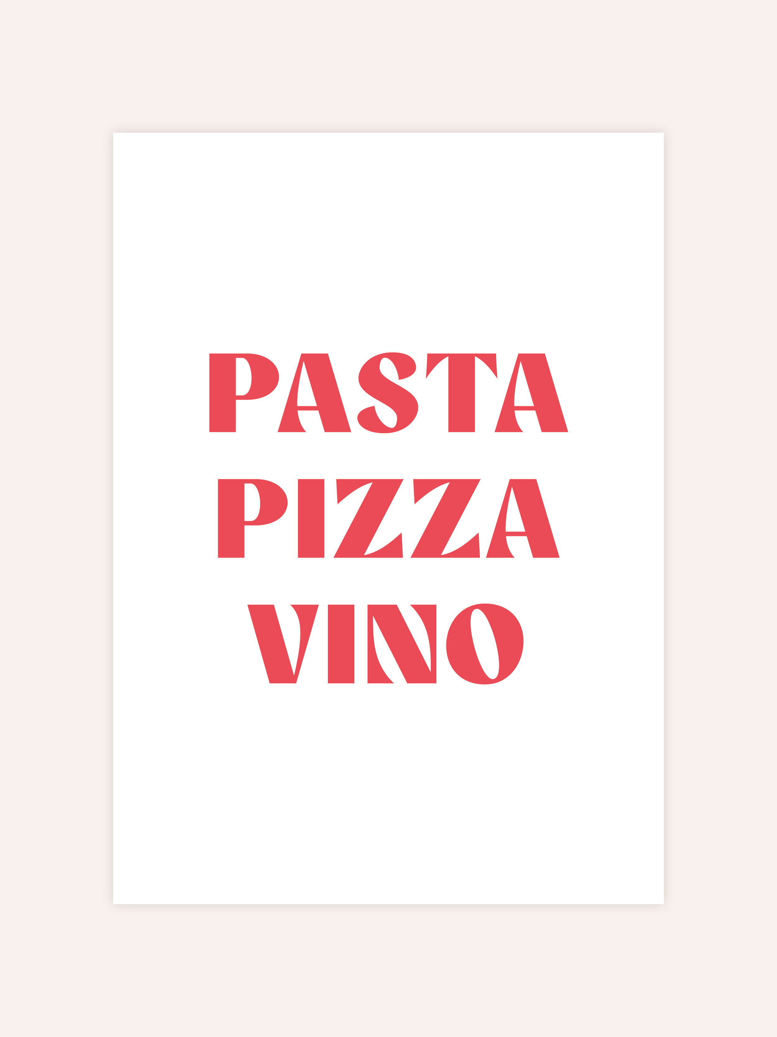 Pizza Pasta Vino Poster