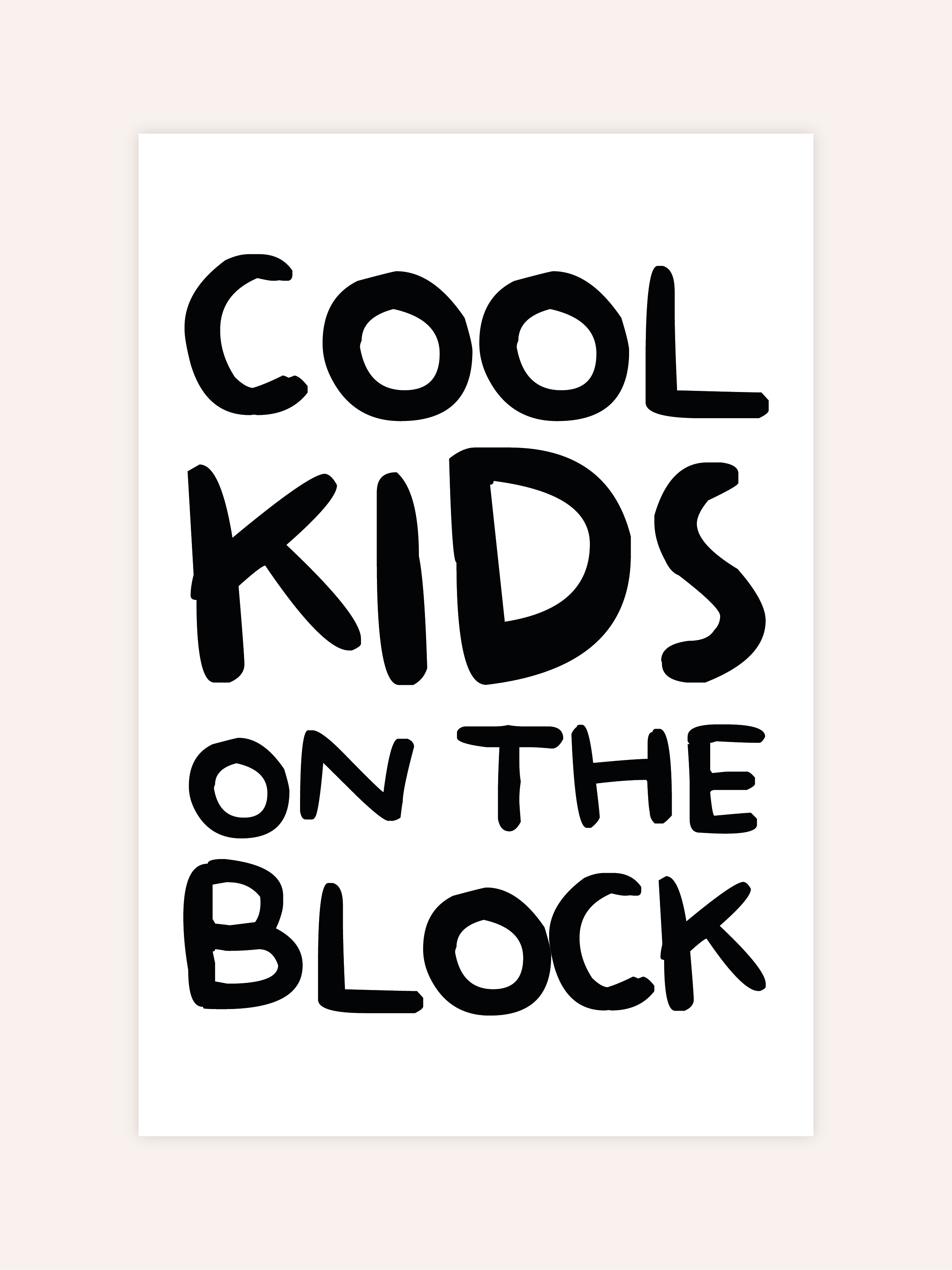 Cool Kids On The Block Poster