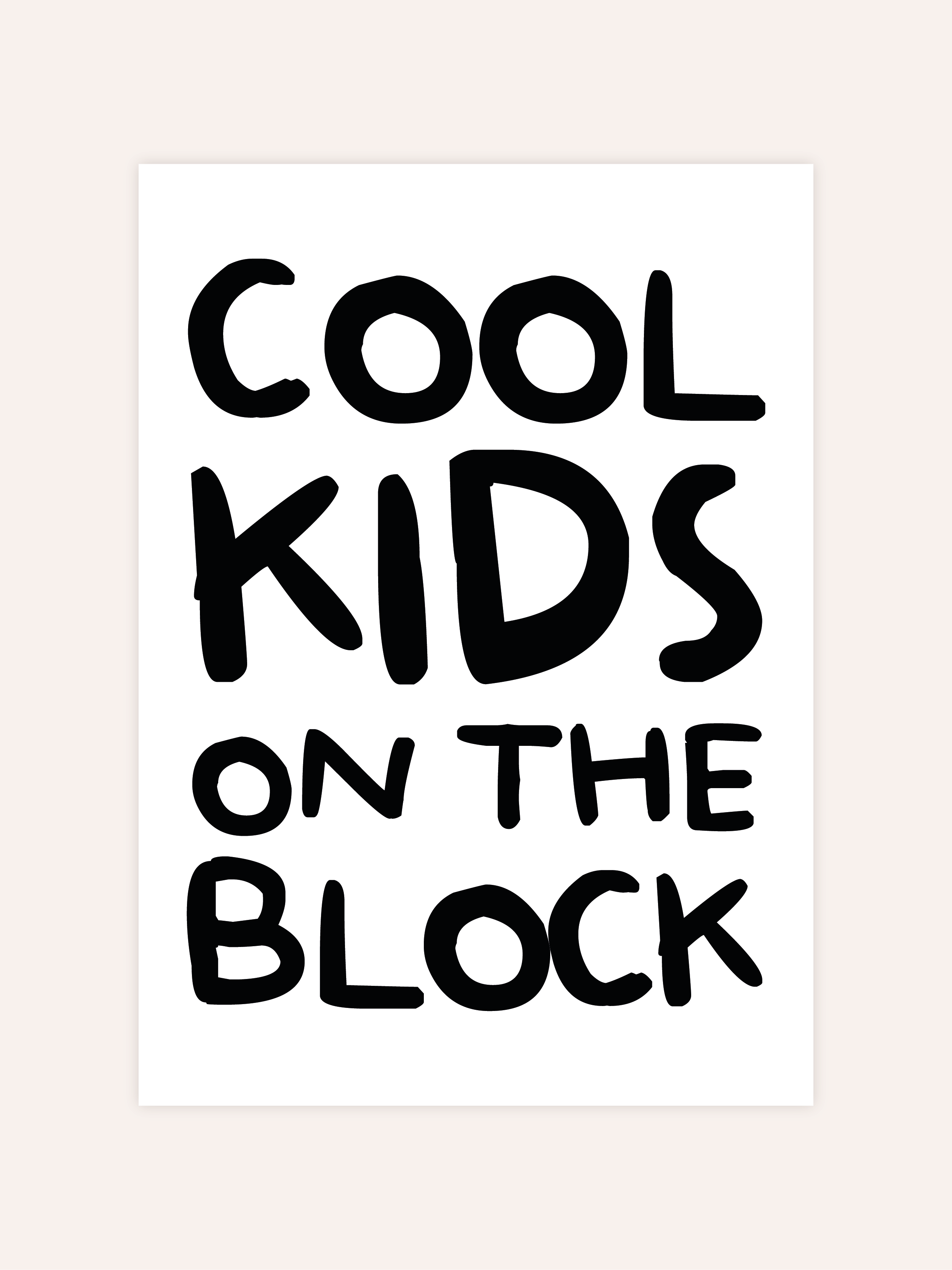 Cool Kids On The Block Poster