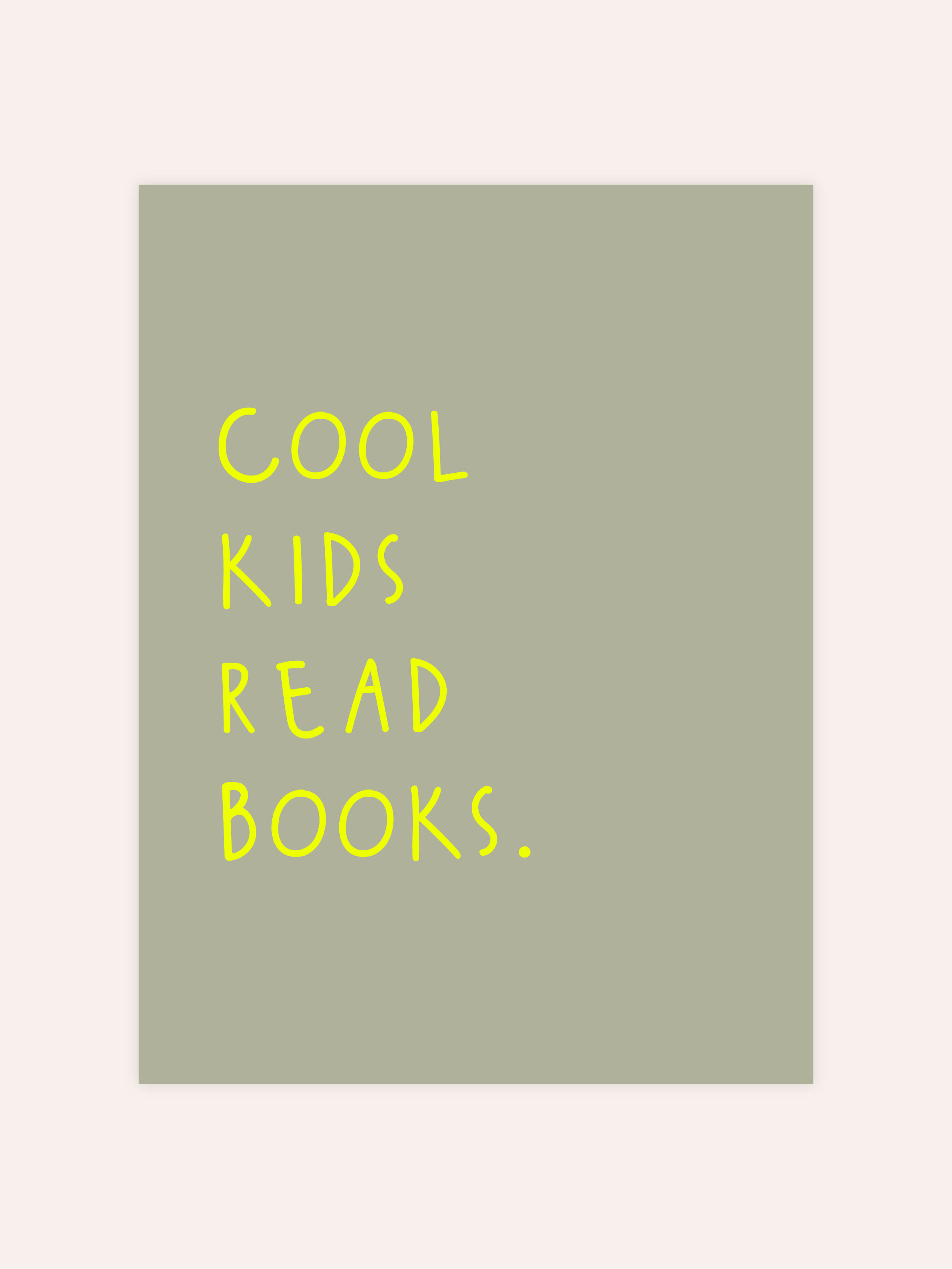 Cool Kids Read Books Oliv Neon Poster