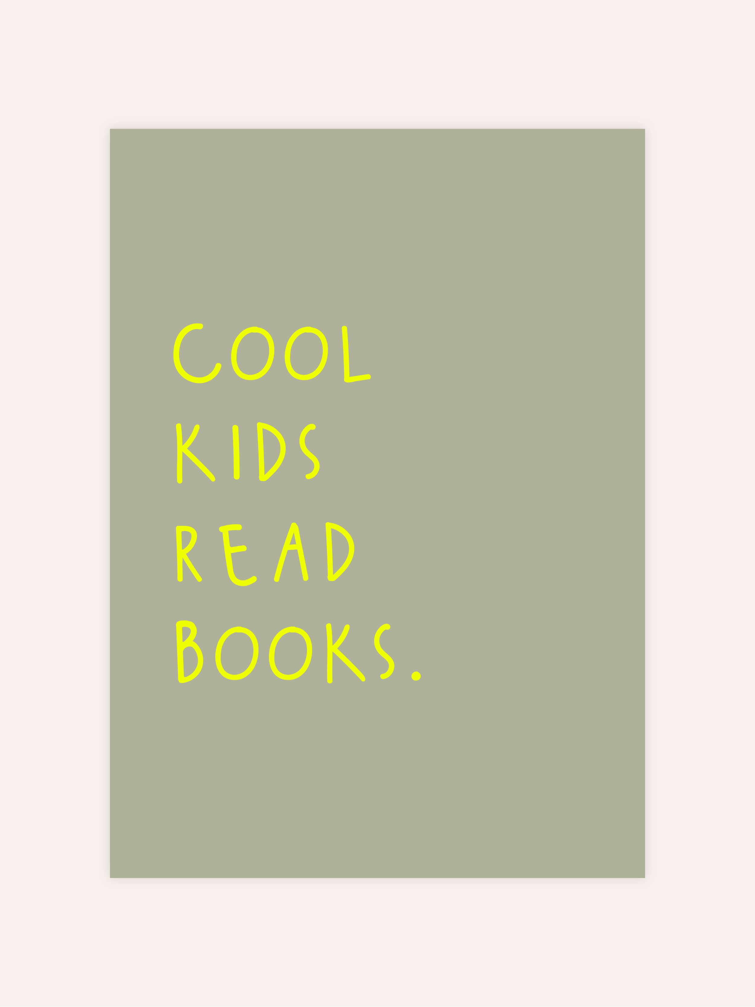 Cool Kids Read Books Oliv Neon Poster