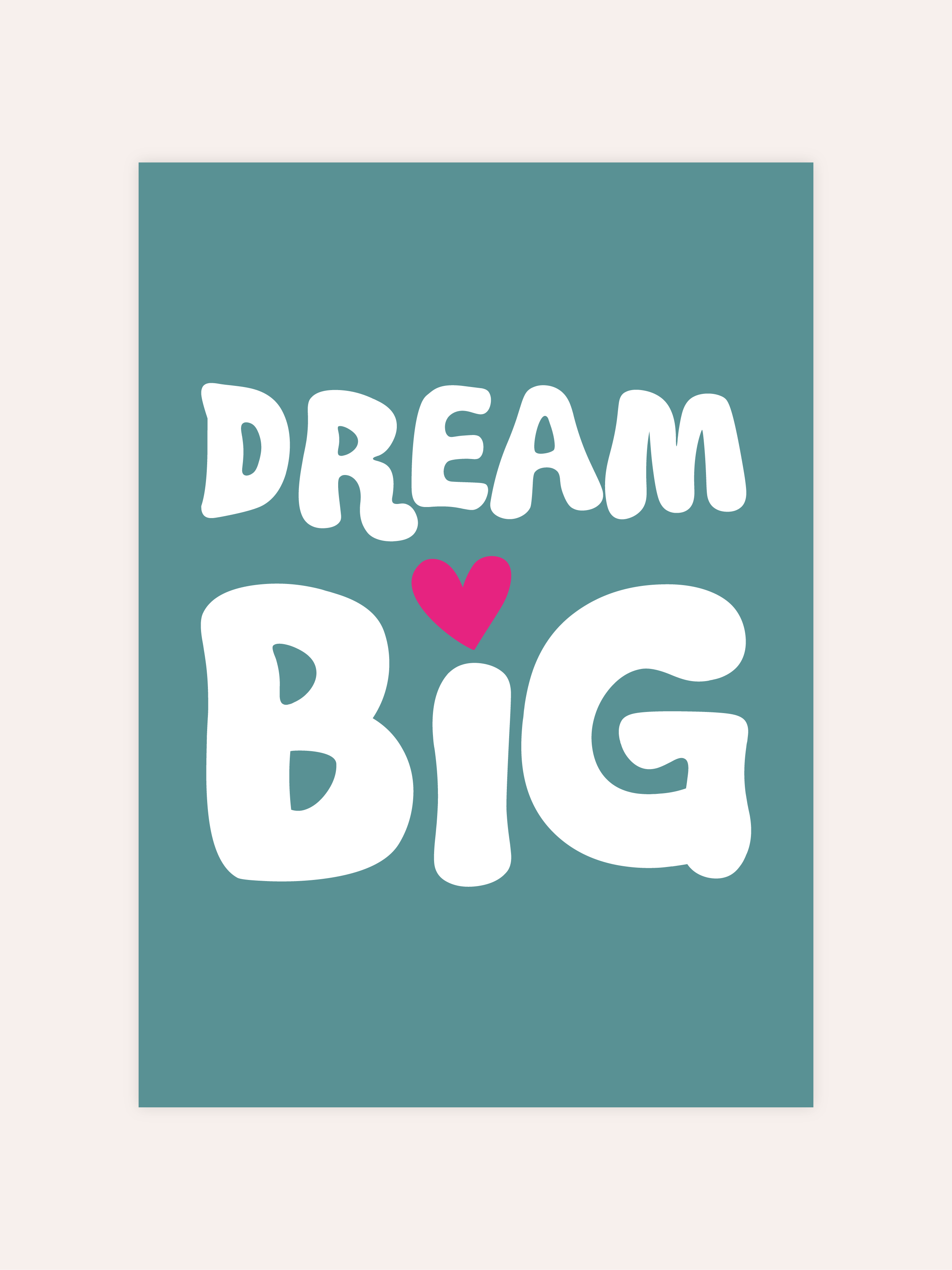 Dream Big Neon Poster