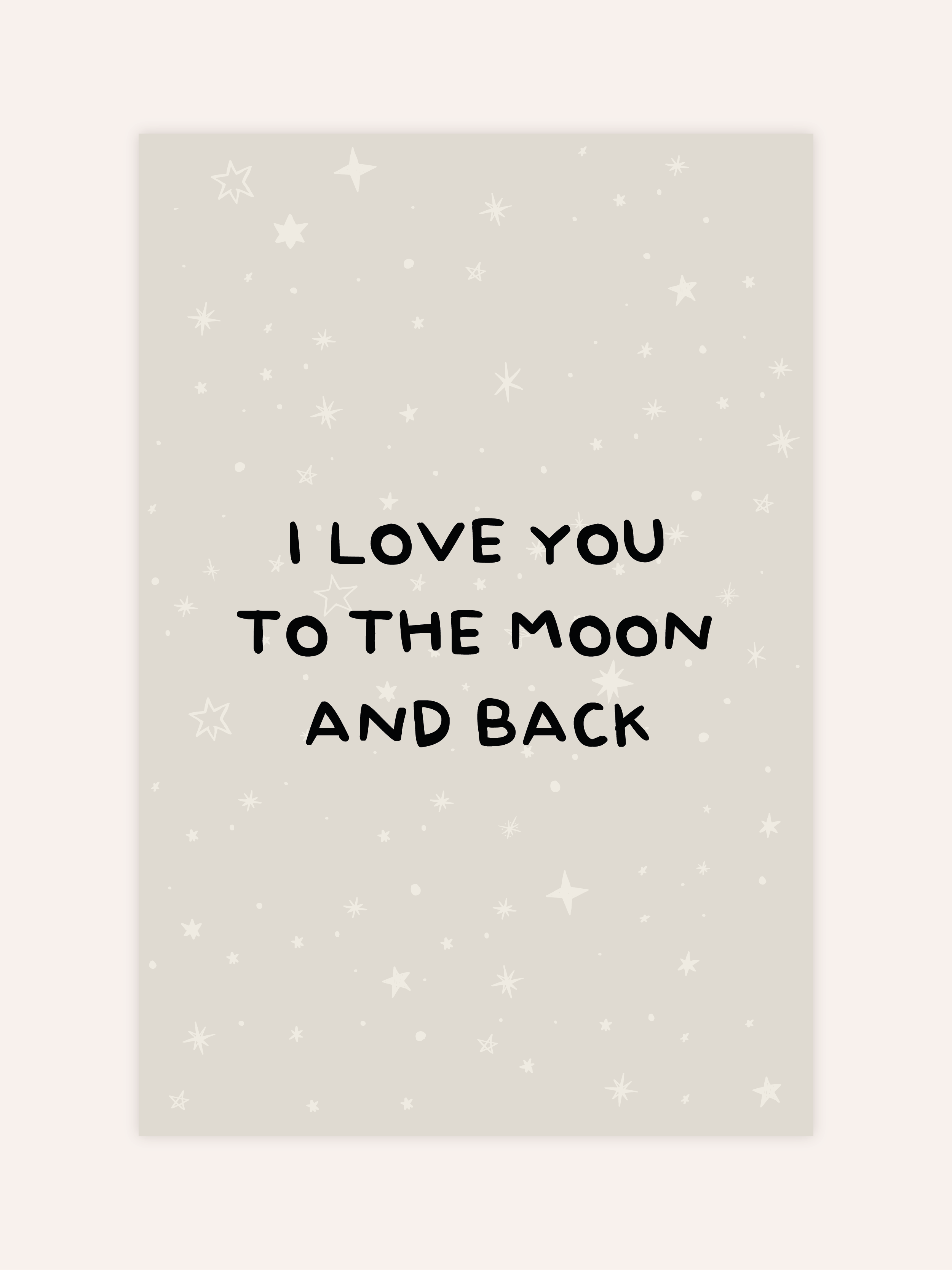 I Love You To The Moon Poster