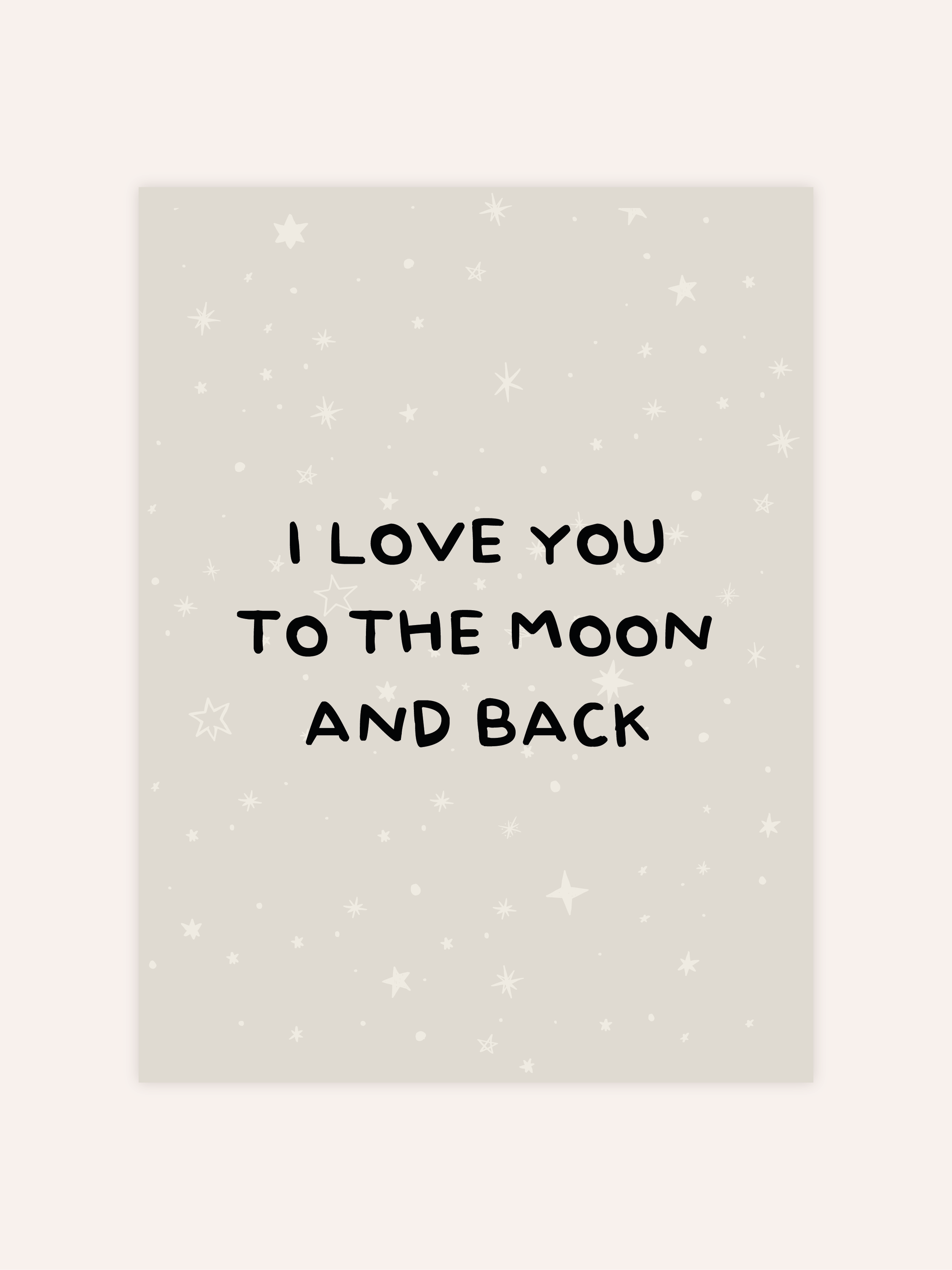 I Love You To The Moon Poster