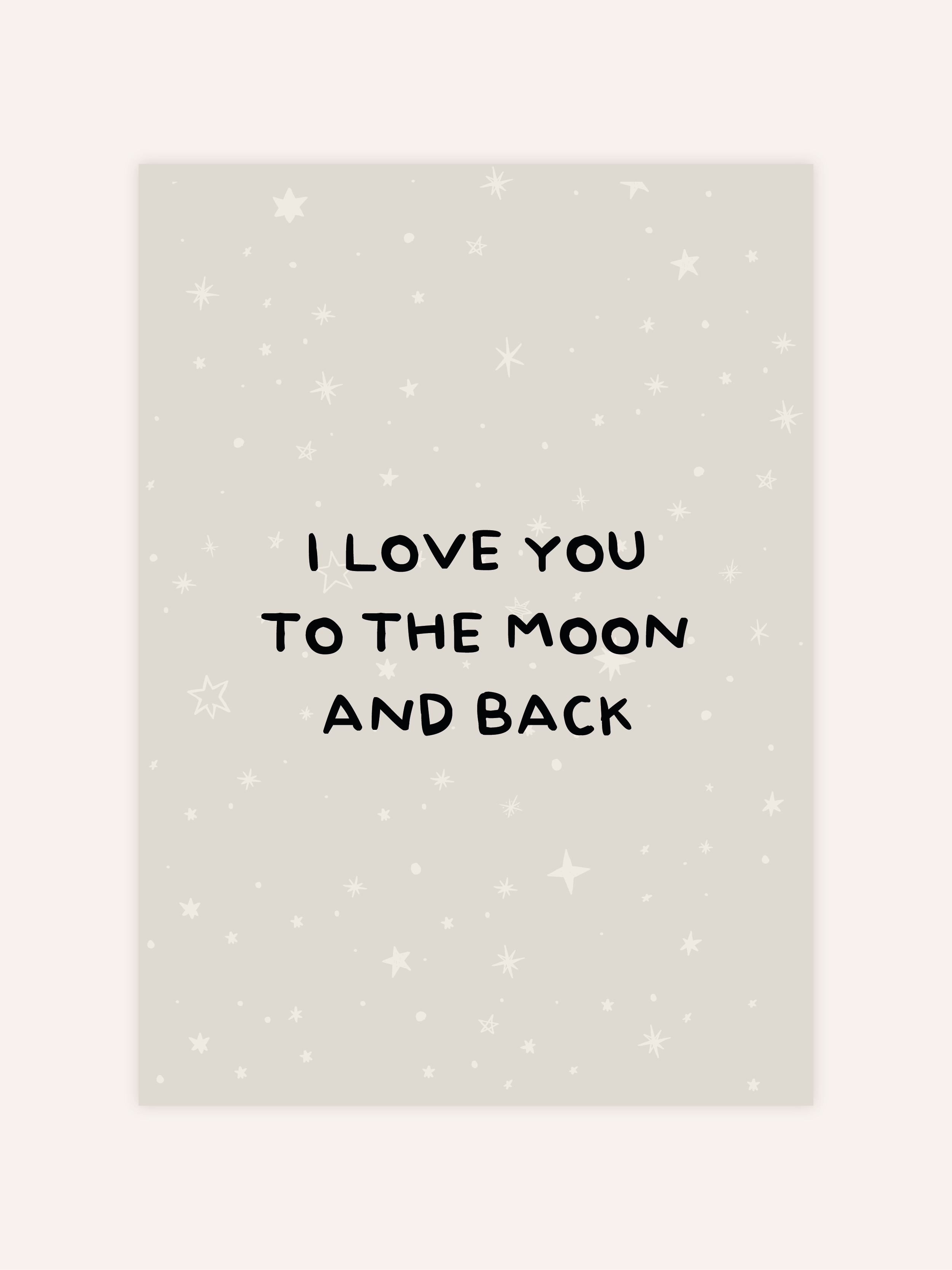 I Love You To The Moon Poster