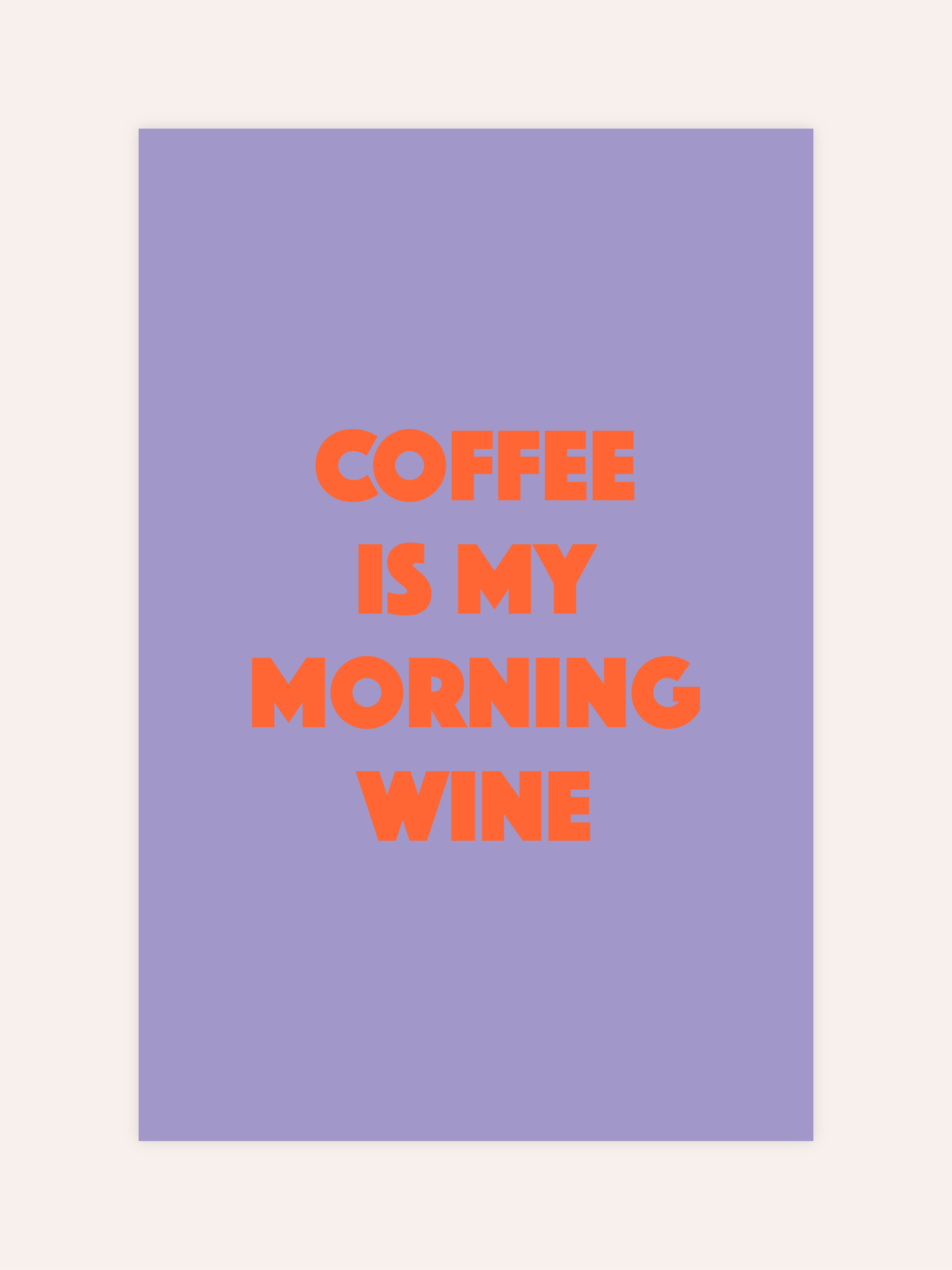 Coffee Is My Morning Wine Neon Poster
