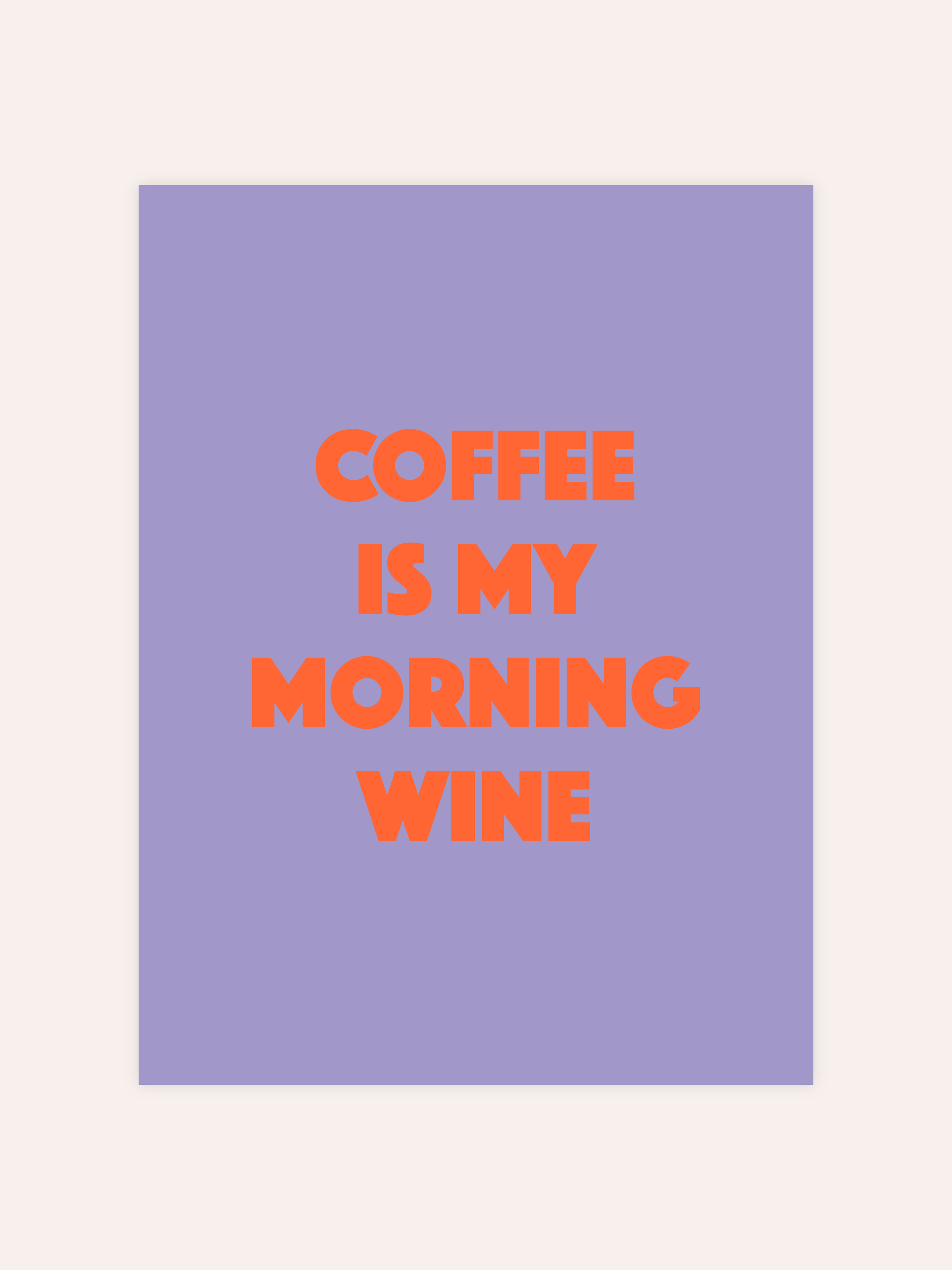 Coffee Is My Morning Wine Neon Poster