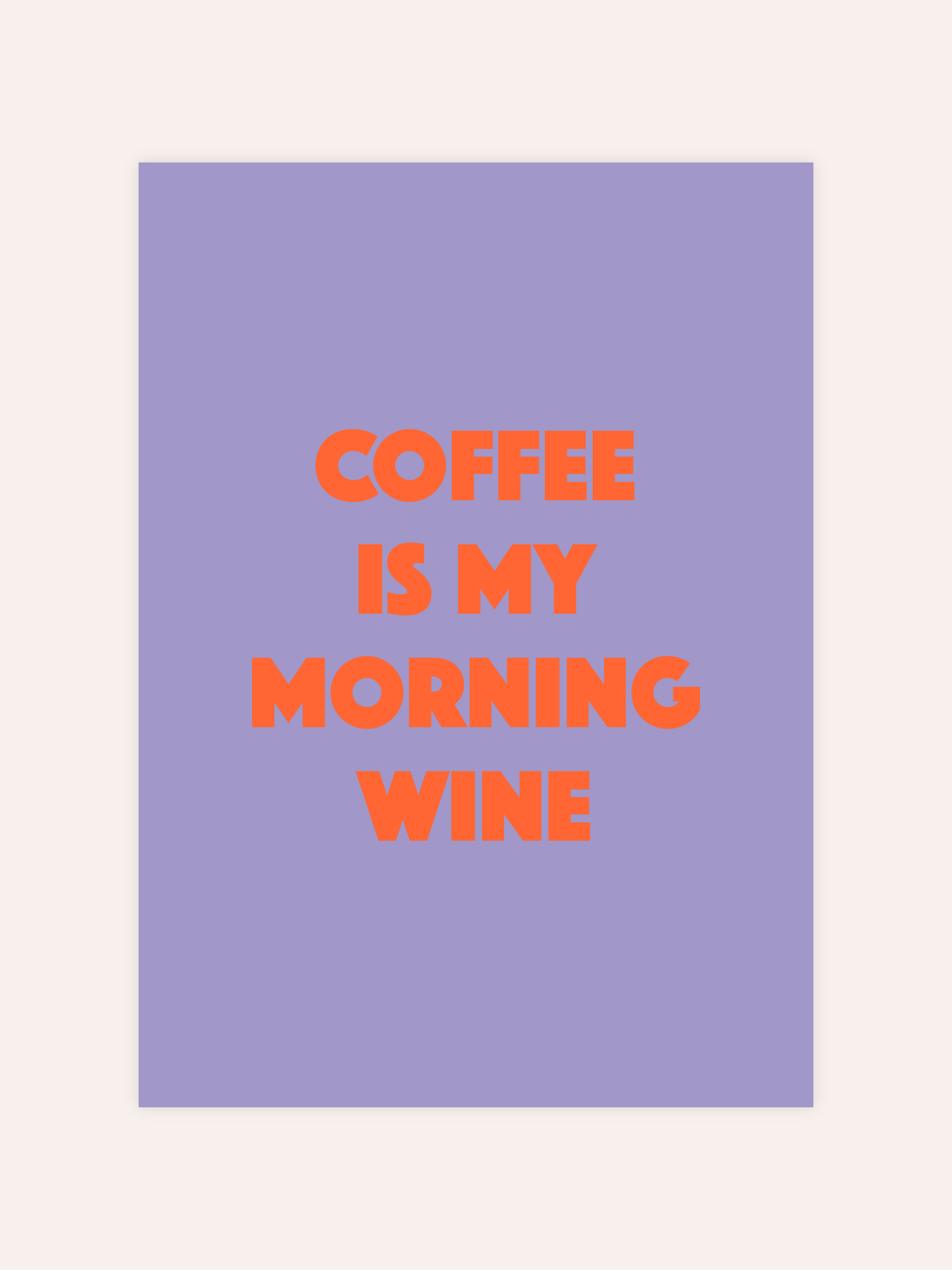 Coffee Is My Morning Wine Neon Poster