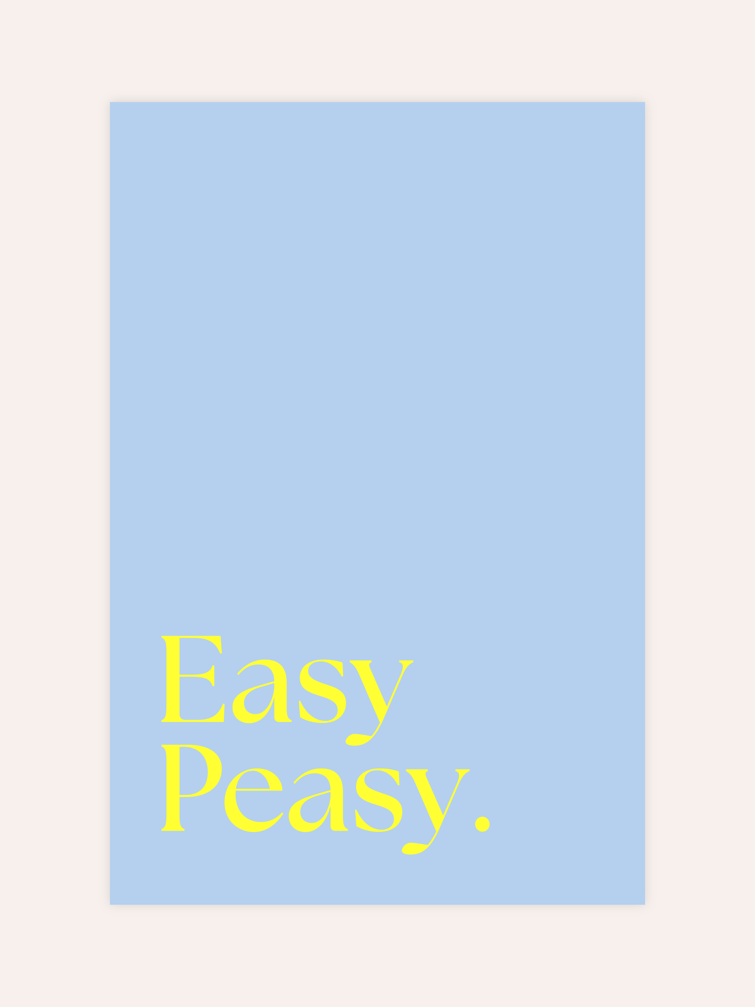 Easy Peasy Neon Poster