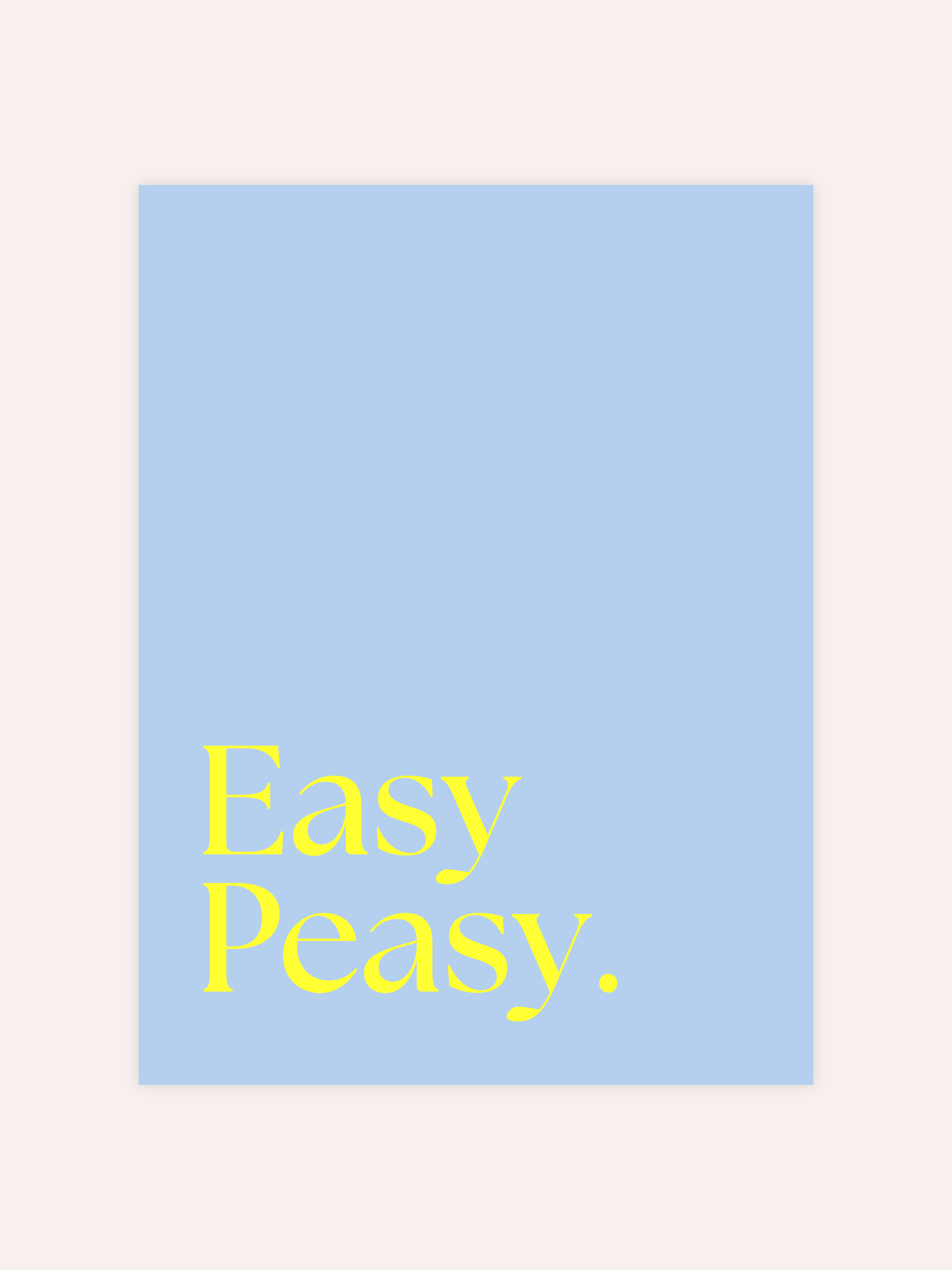 Easy Peasy Neon Poster