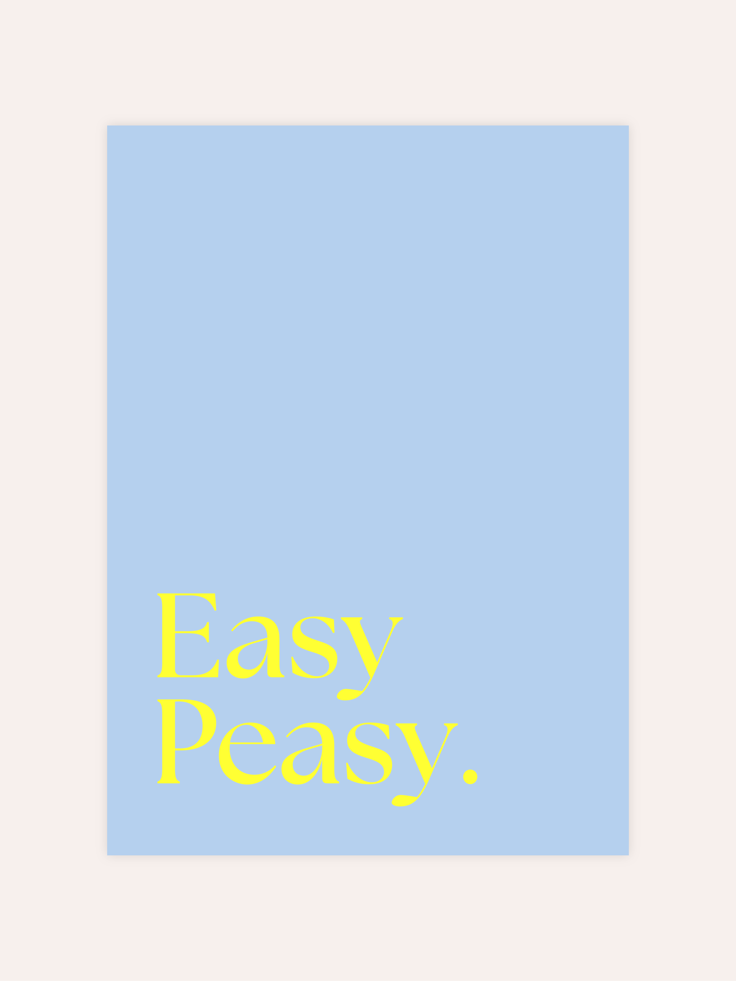 Easy Peasy Neon Poster
