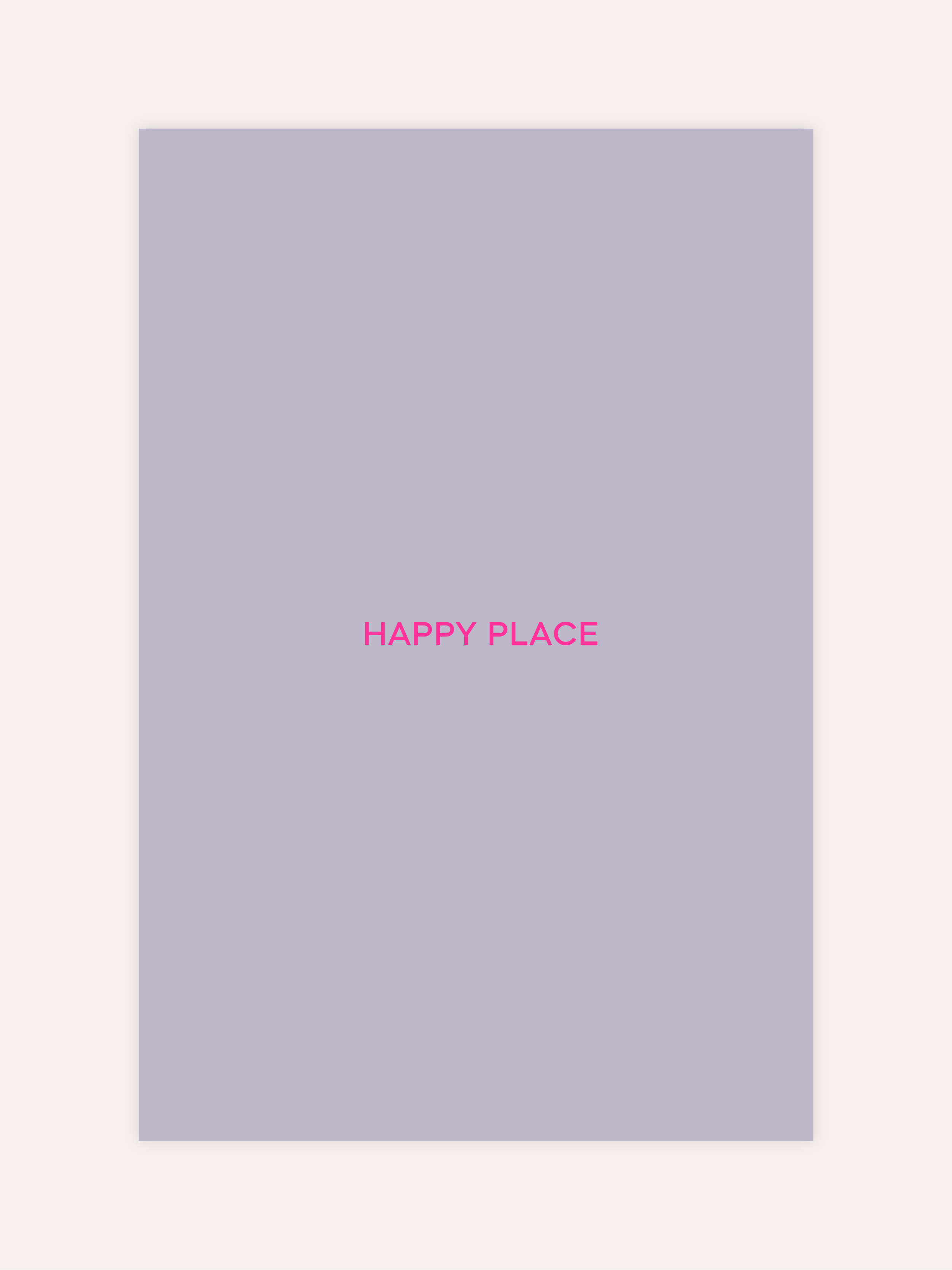 Happy Place Neon Poster