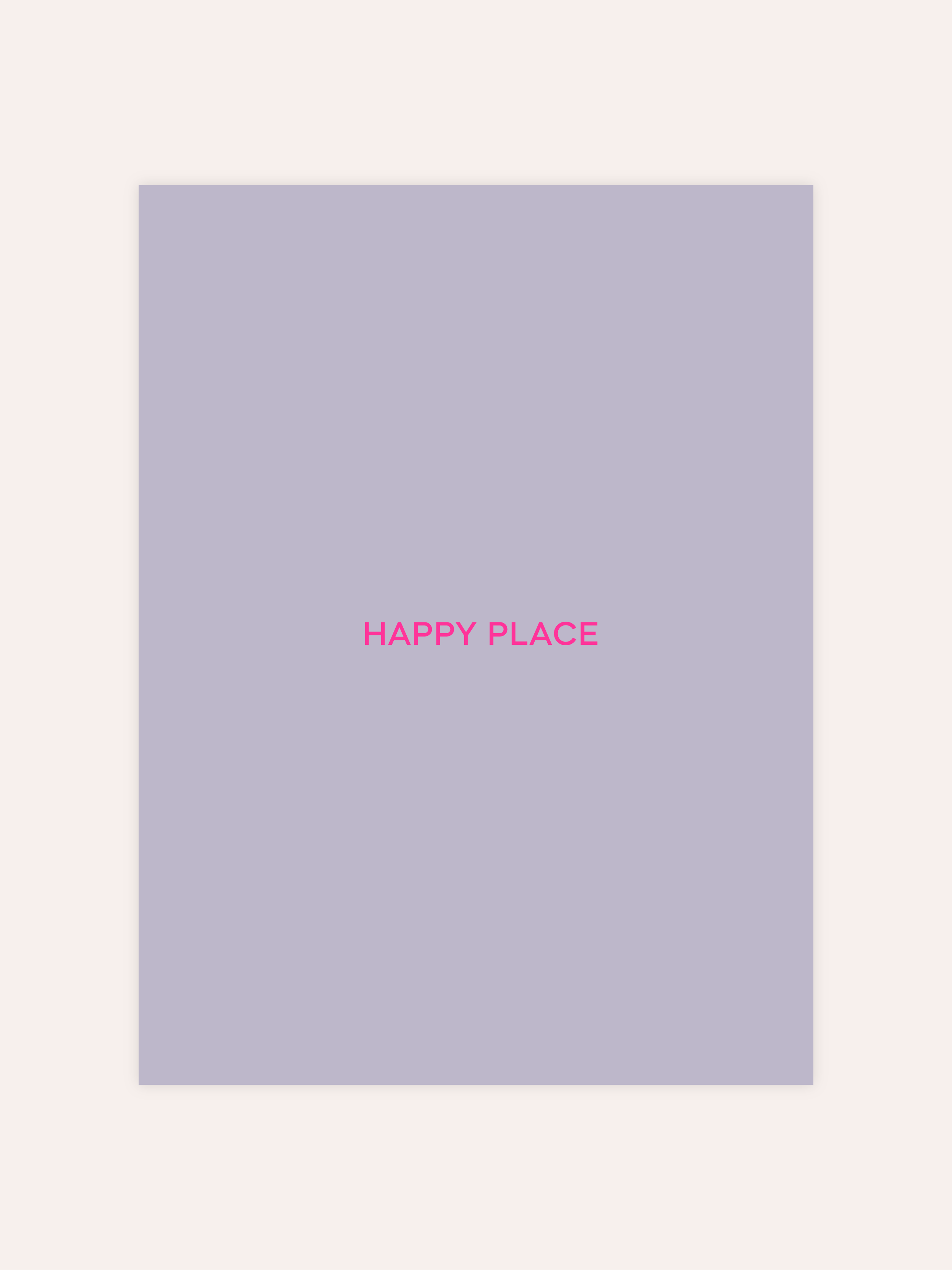 Happy Place Neon Poster