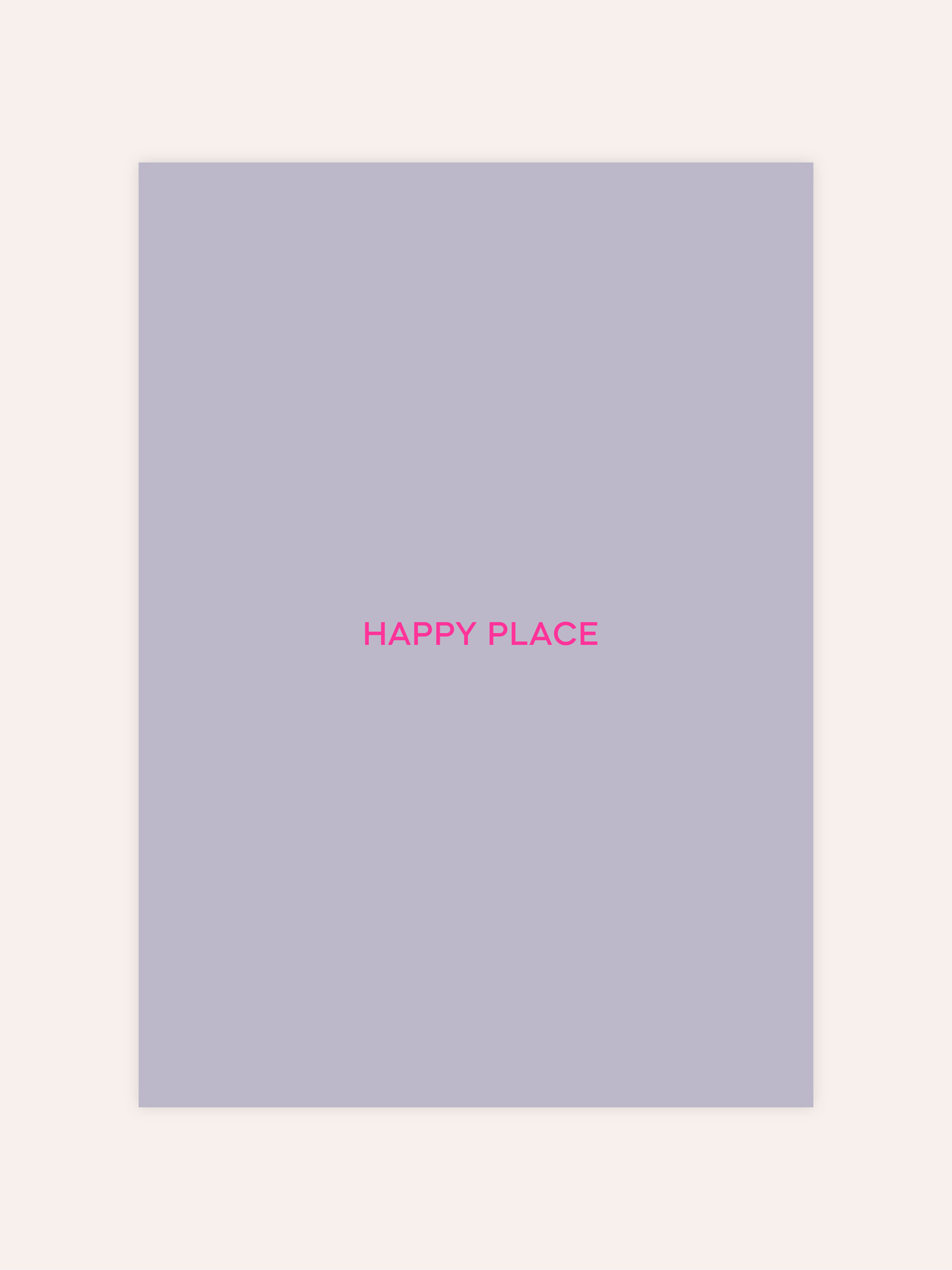 Happy Place Neon Poster
