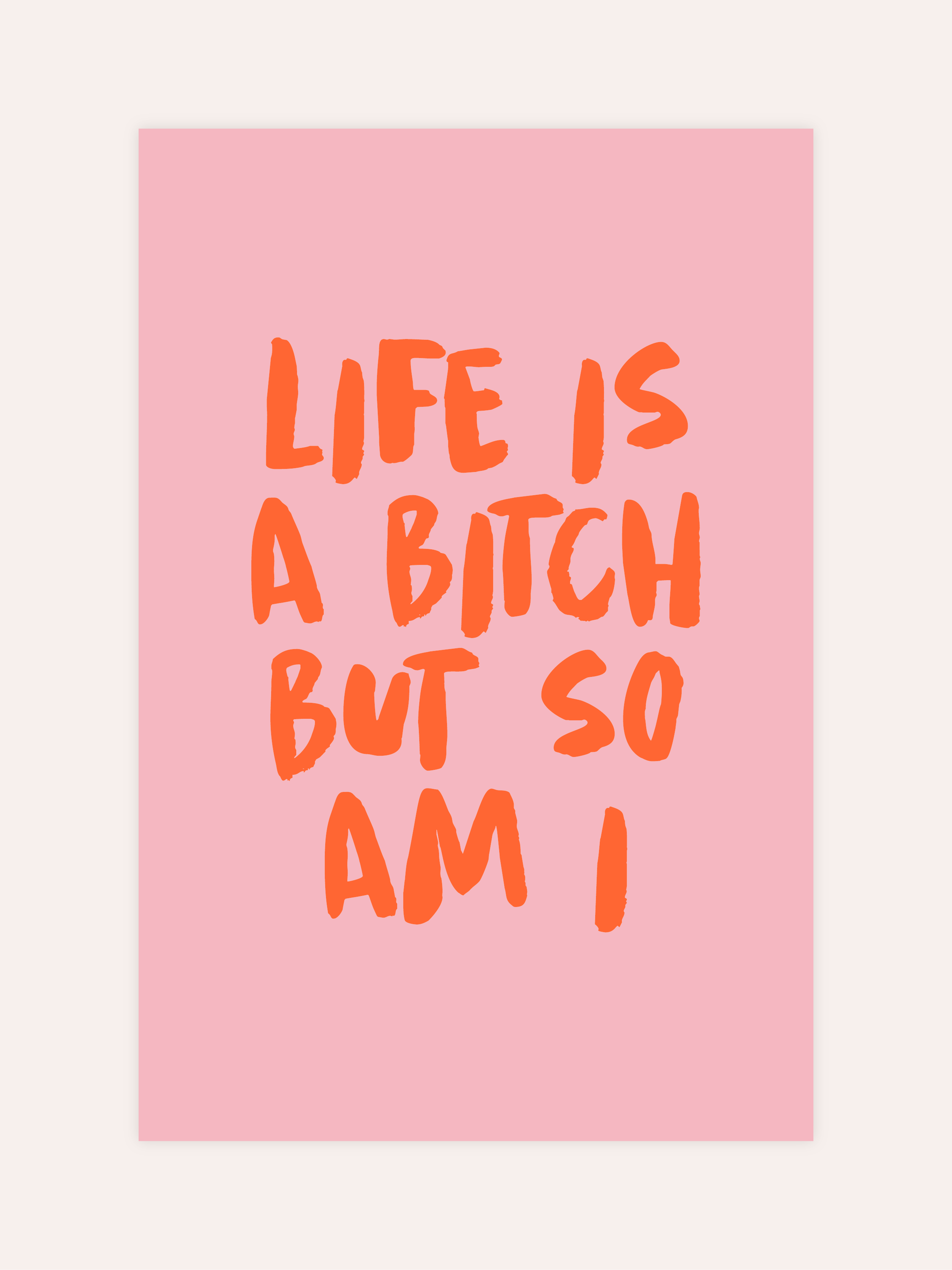 Life Is A Bitch Neon Poster