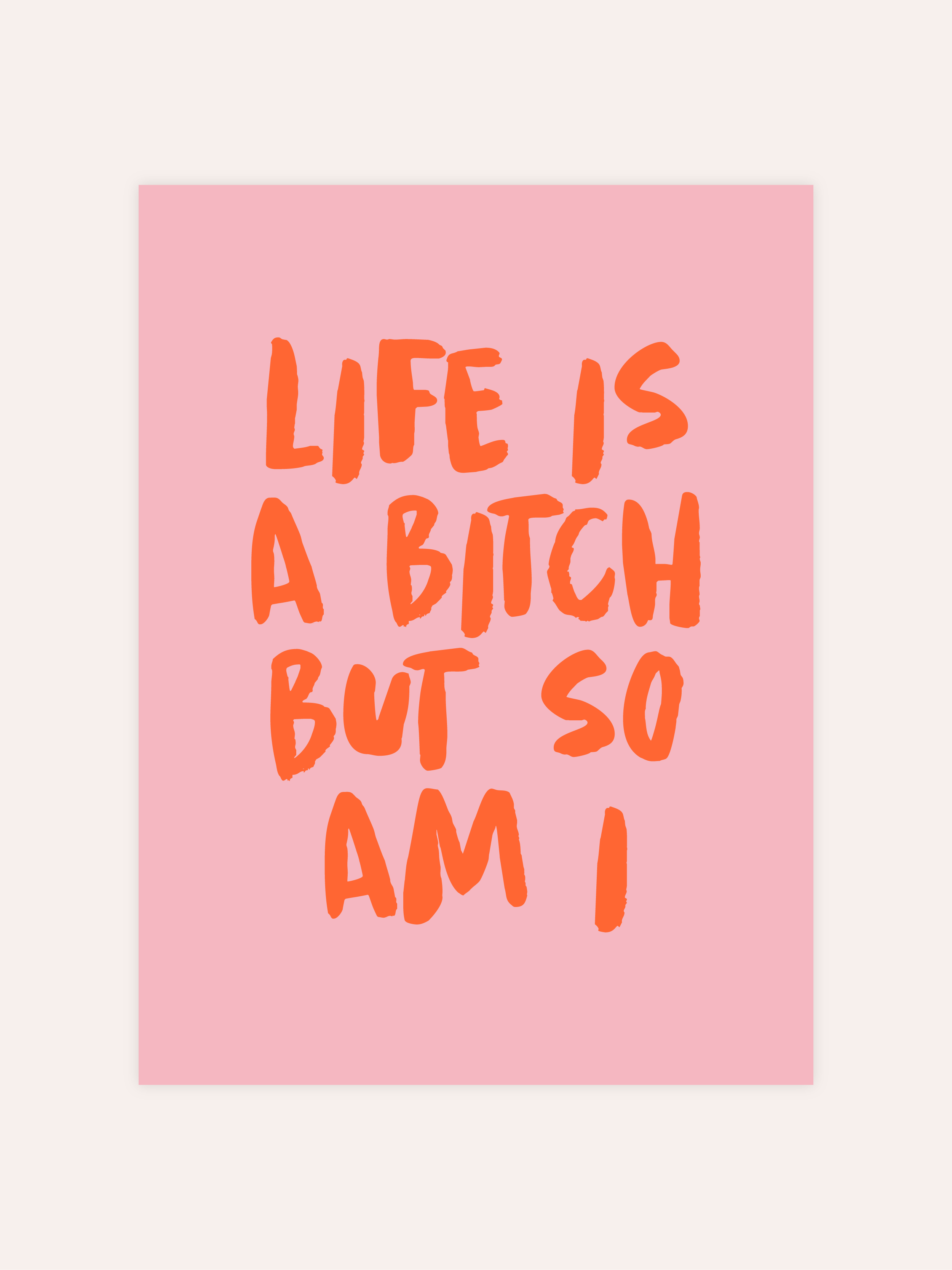 Life Is A Bitch Neon Poster