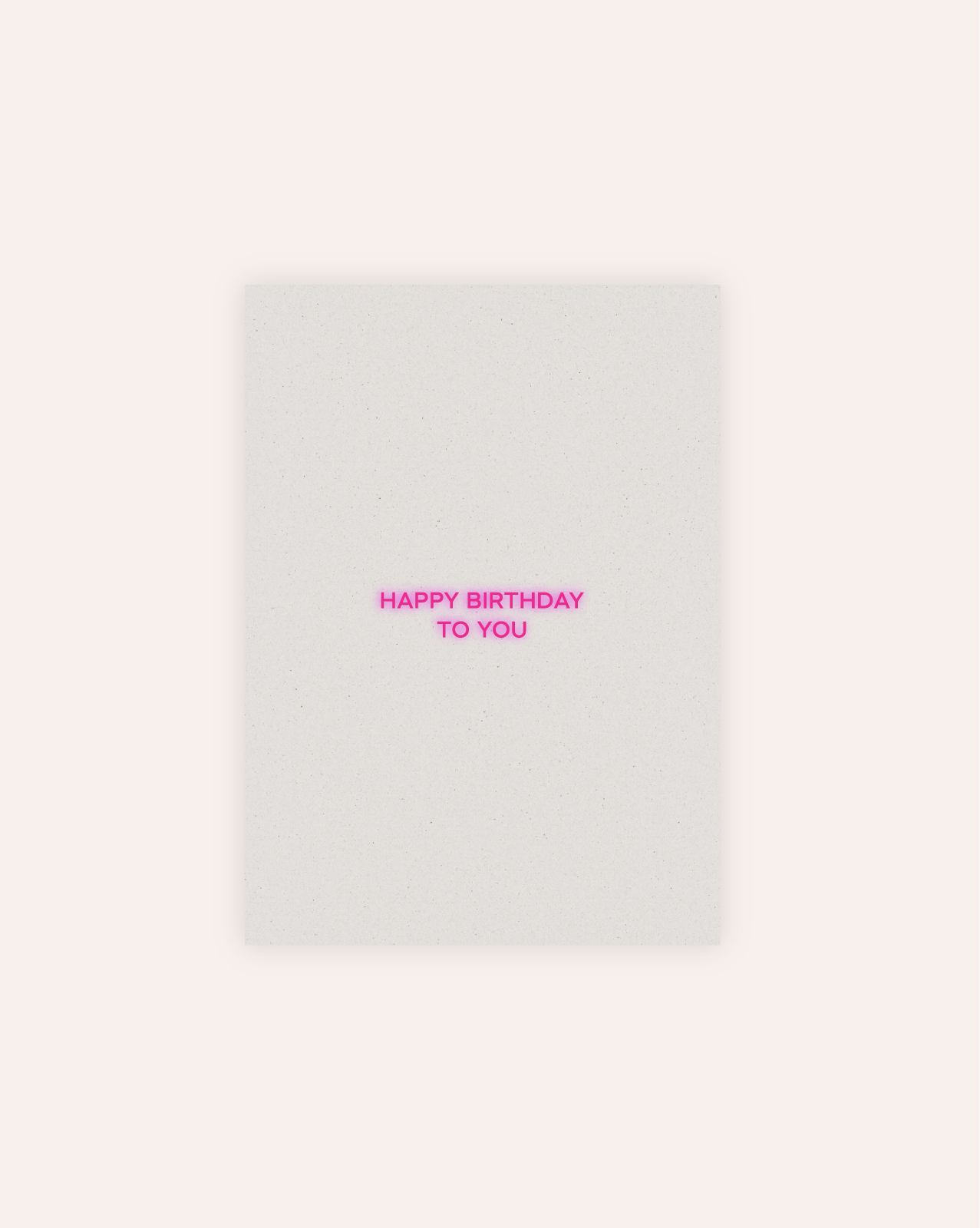 Happy Birthday Neon Postkarte Graskarton