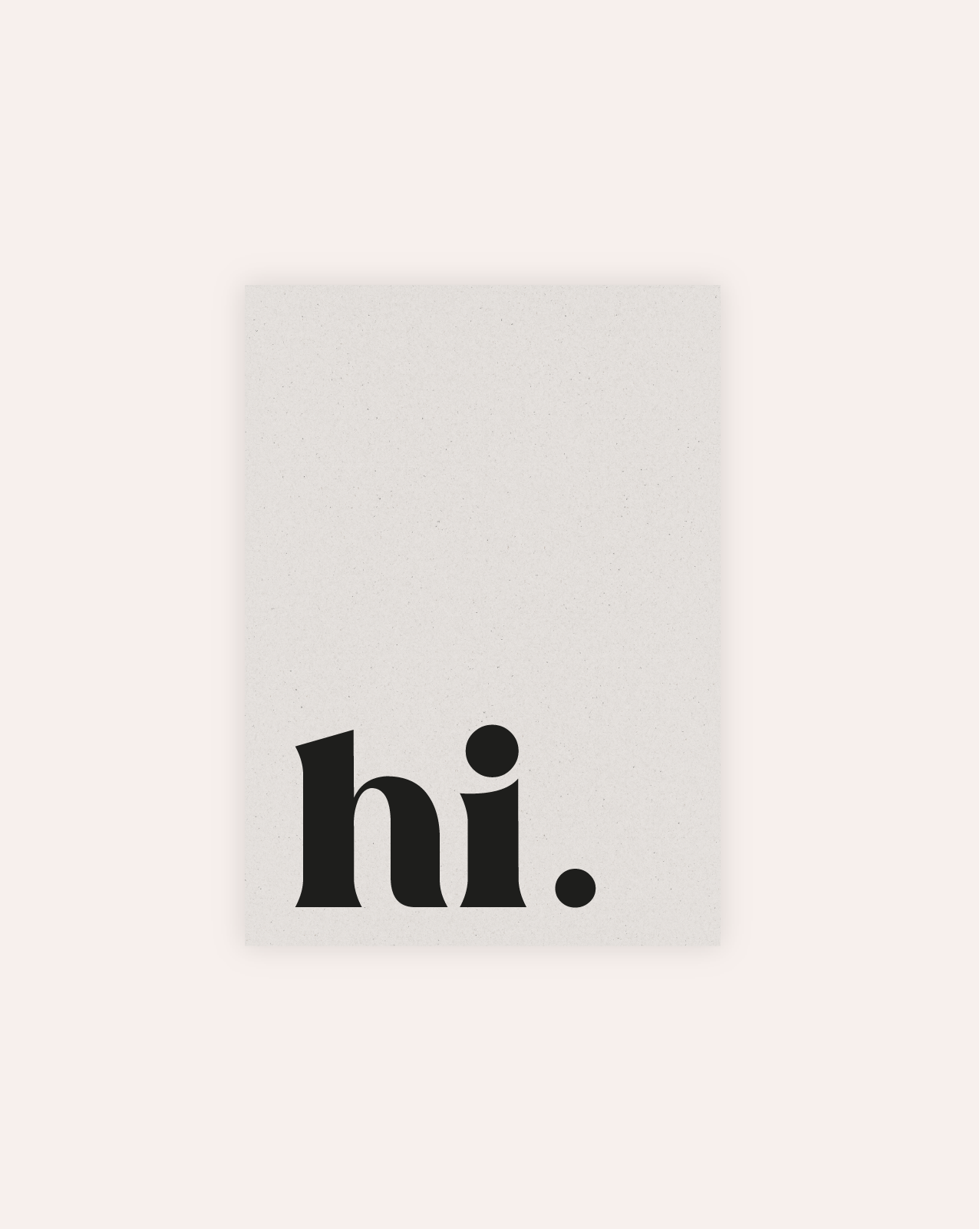hi. Postkarte Graskarton