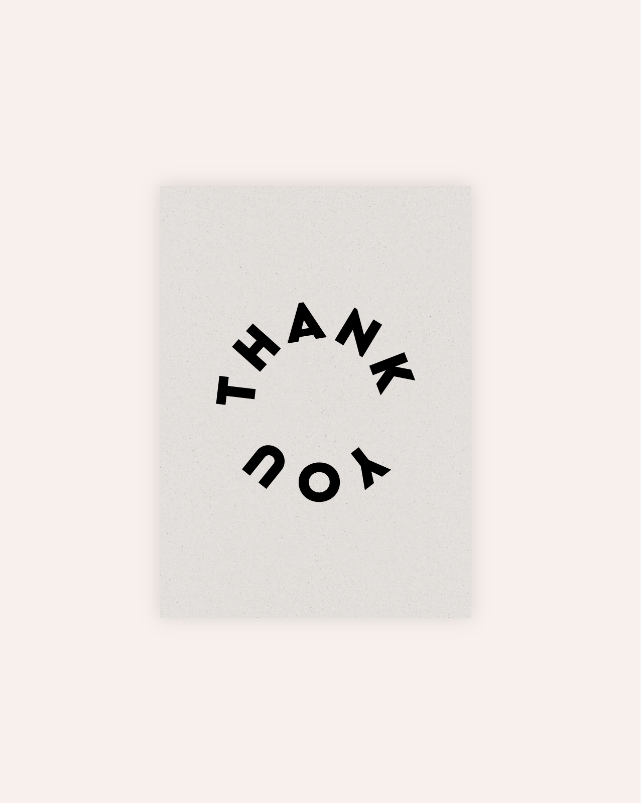 Thank You Postkarte Graskarton