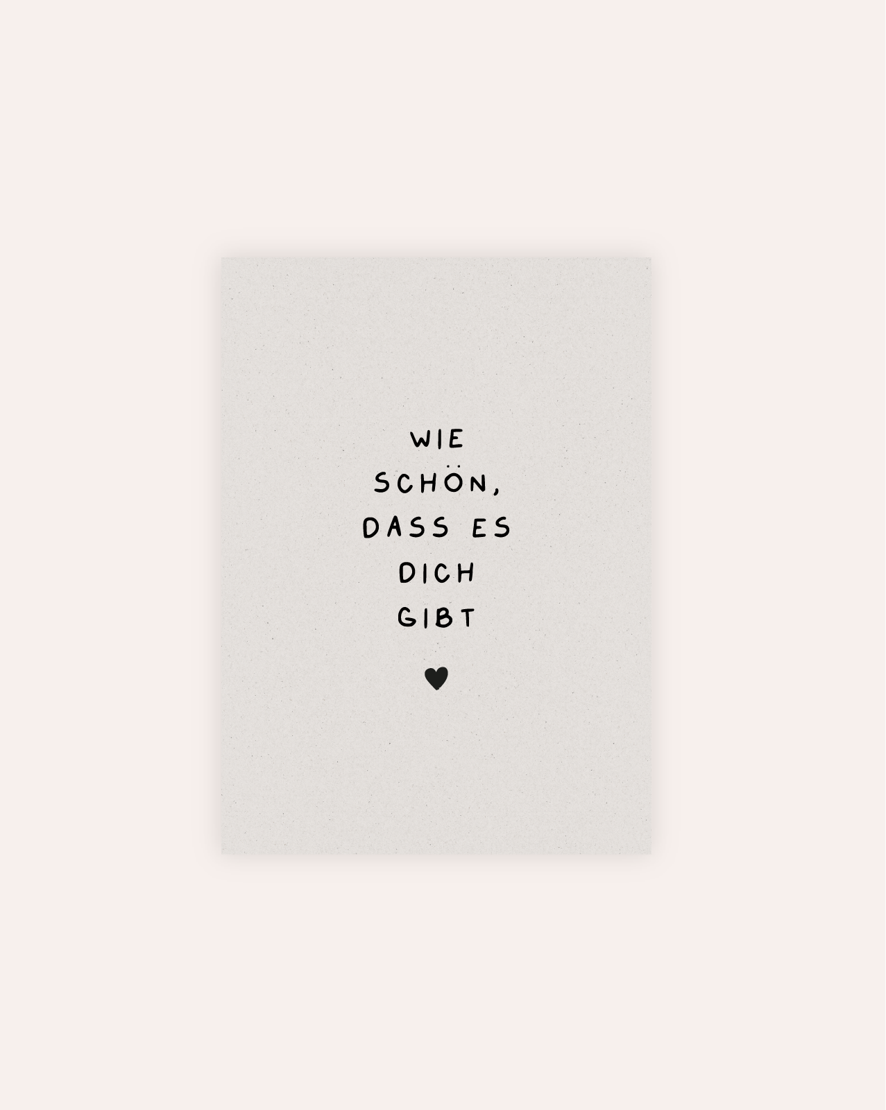 Wie Schön, Dass Es Dich Gibt Postkarte Graskarton
