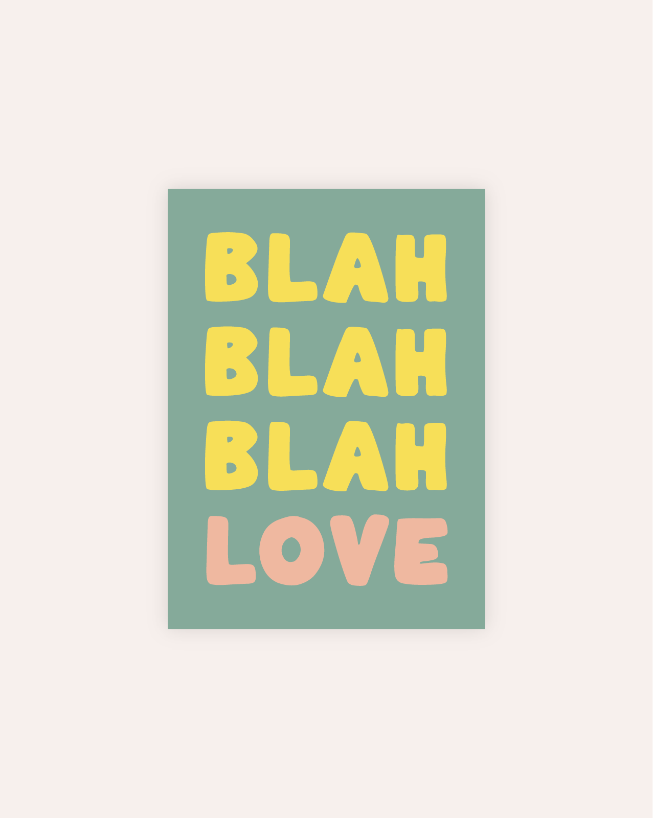 Blah Love Postkarte