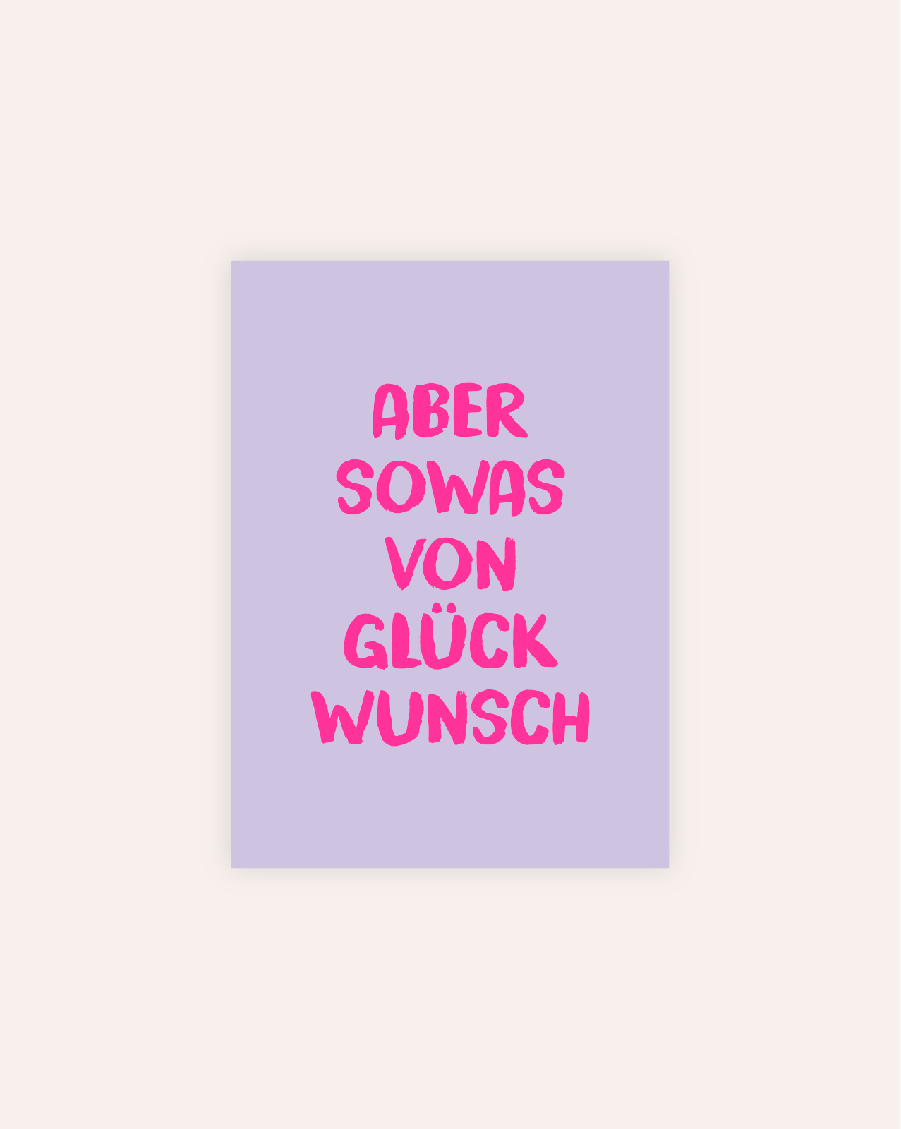Aber Sowas Von Glückwunsch Neon Postkarte