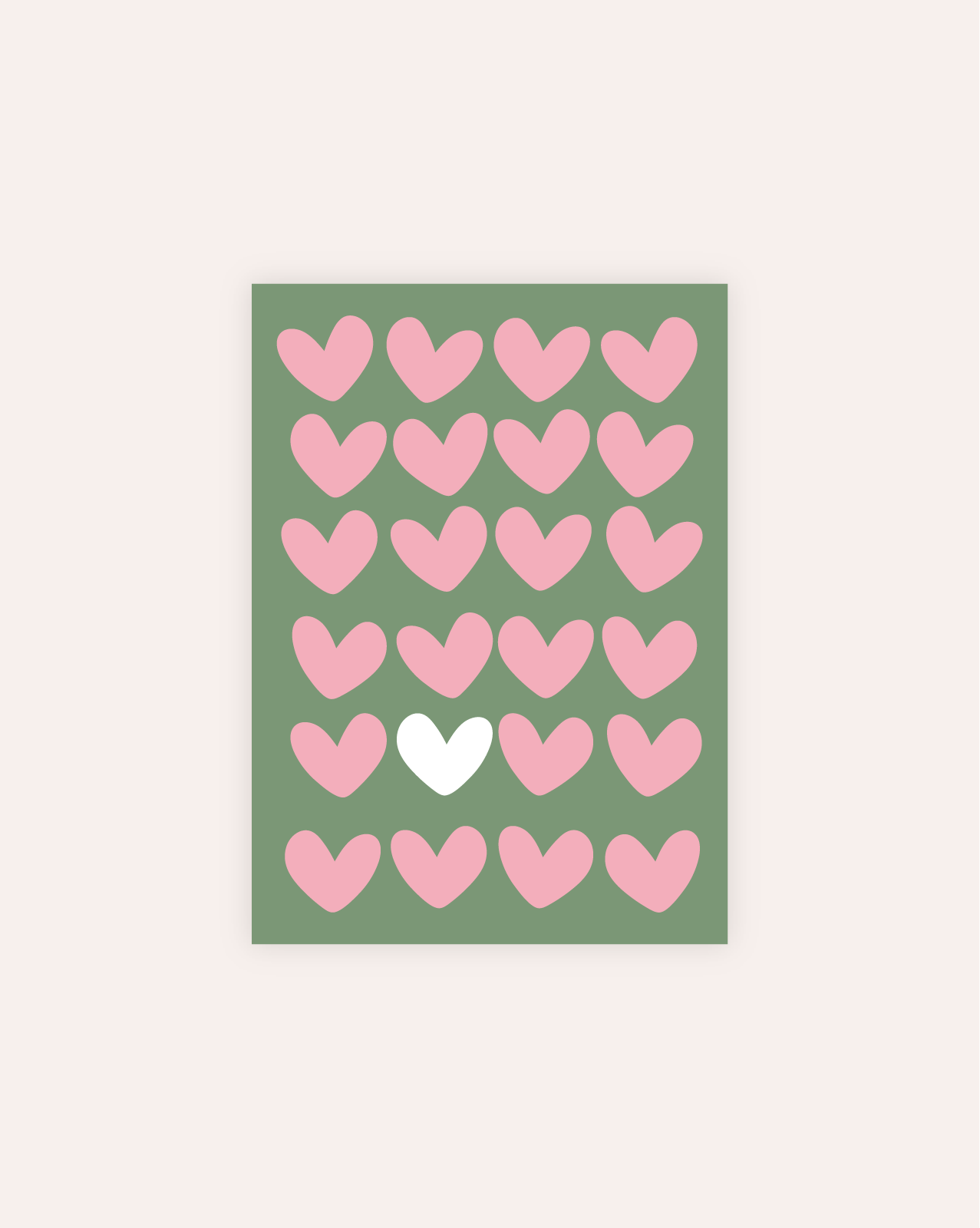 Hearts Postkarte