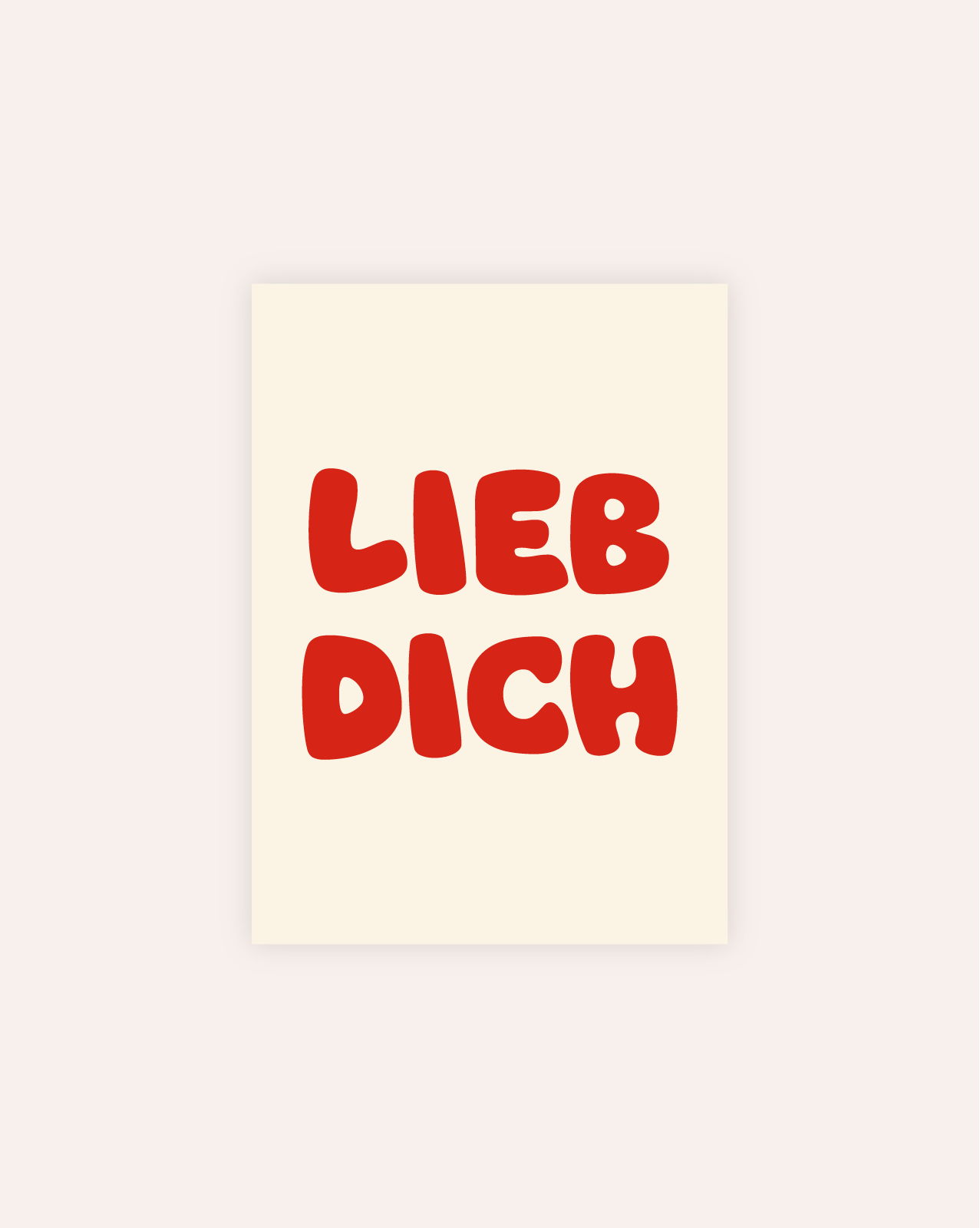Lieb Dich Postkarte
