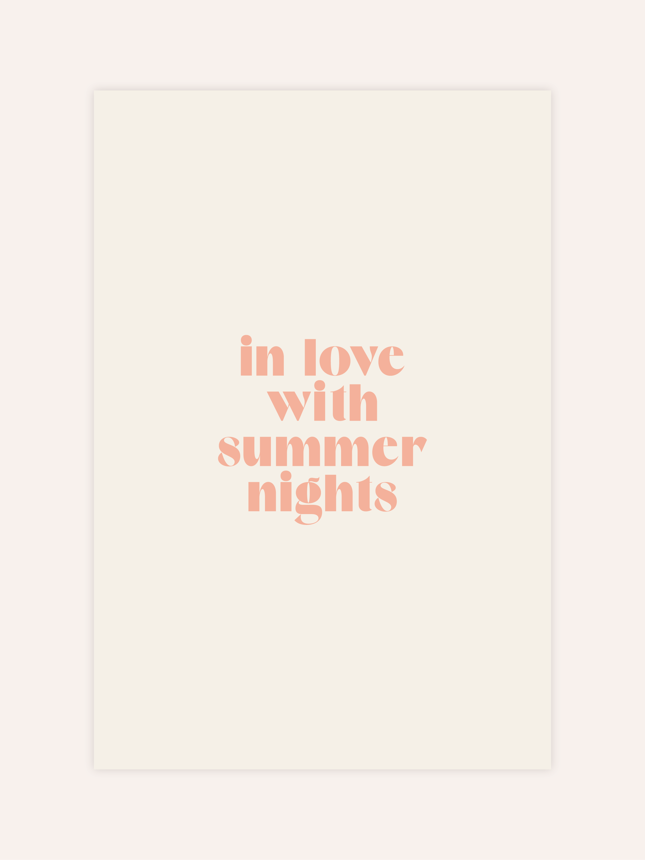 In Love With Summer Nights Poster