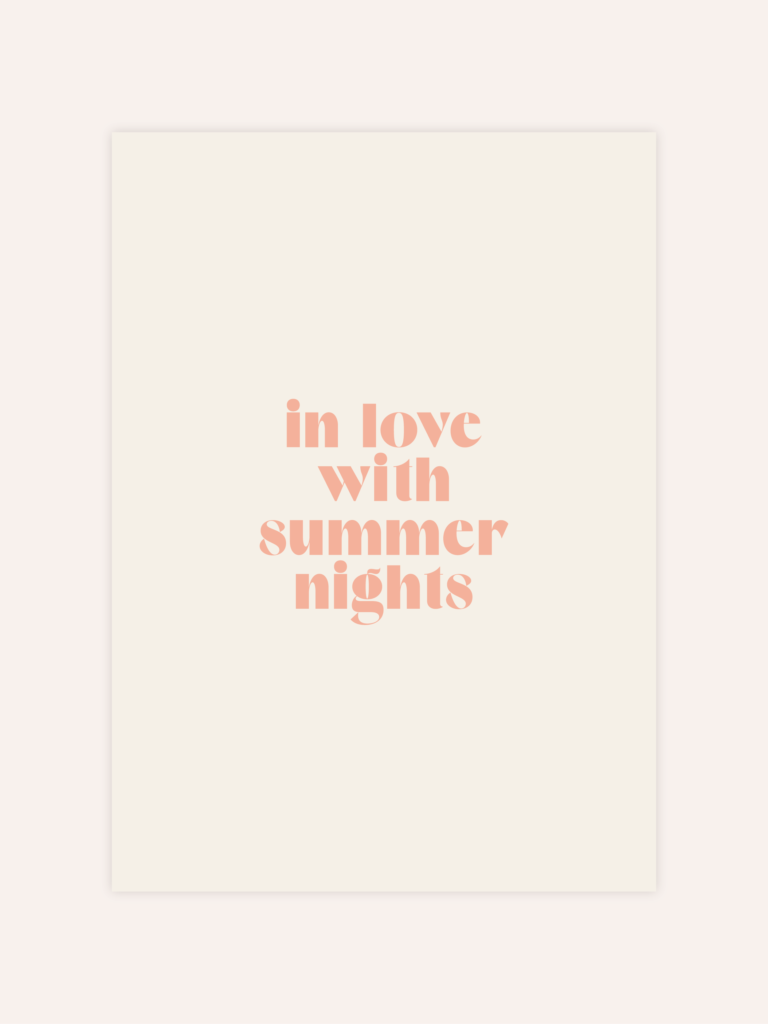 In Love With Summer Nights Poster
