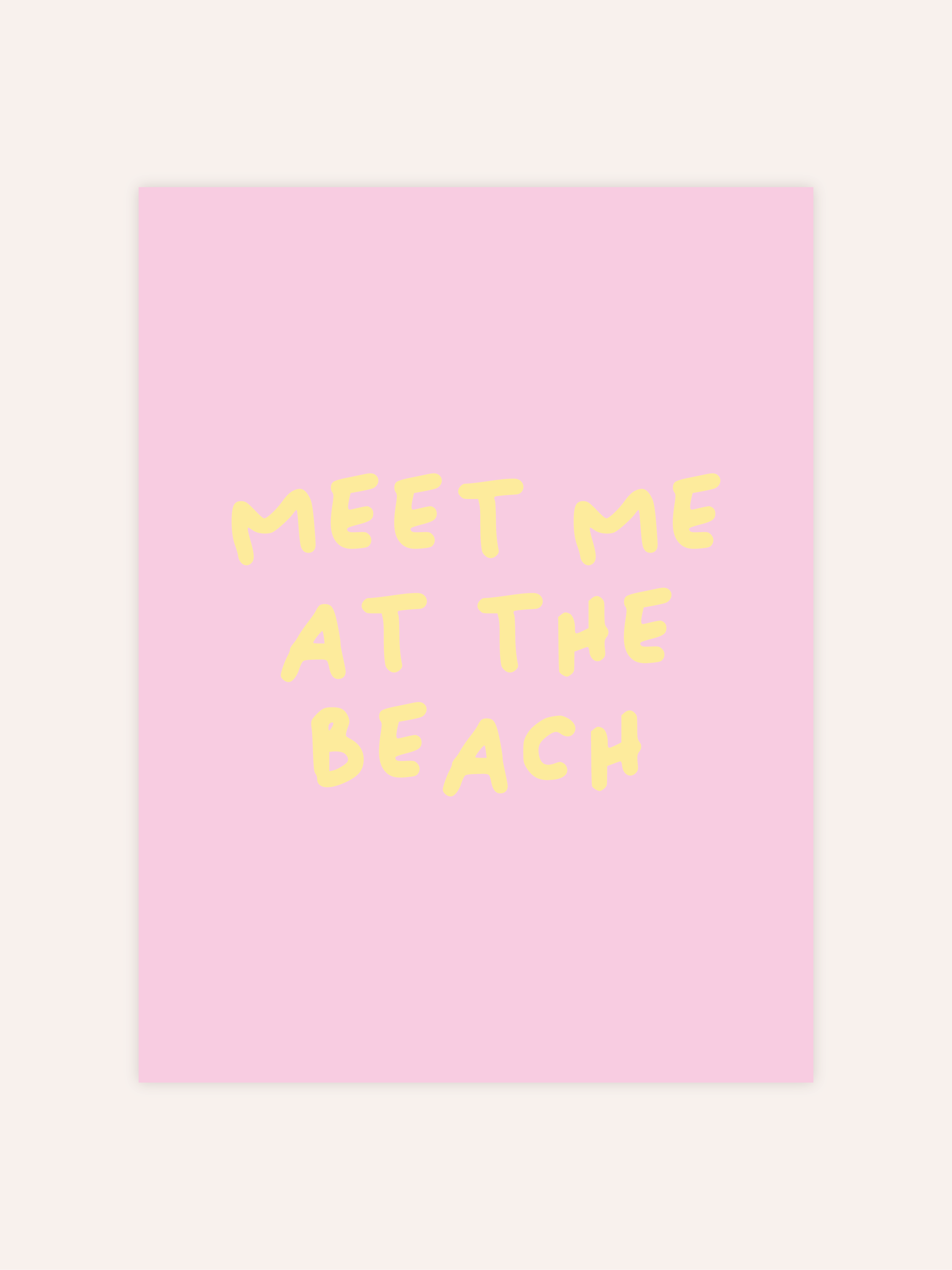 Meet Me At The Beach Poster