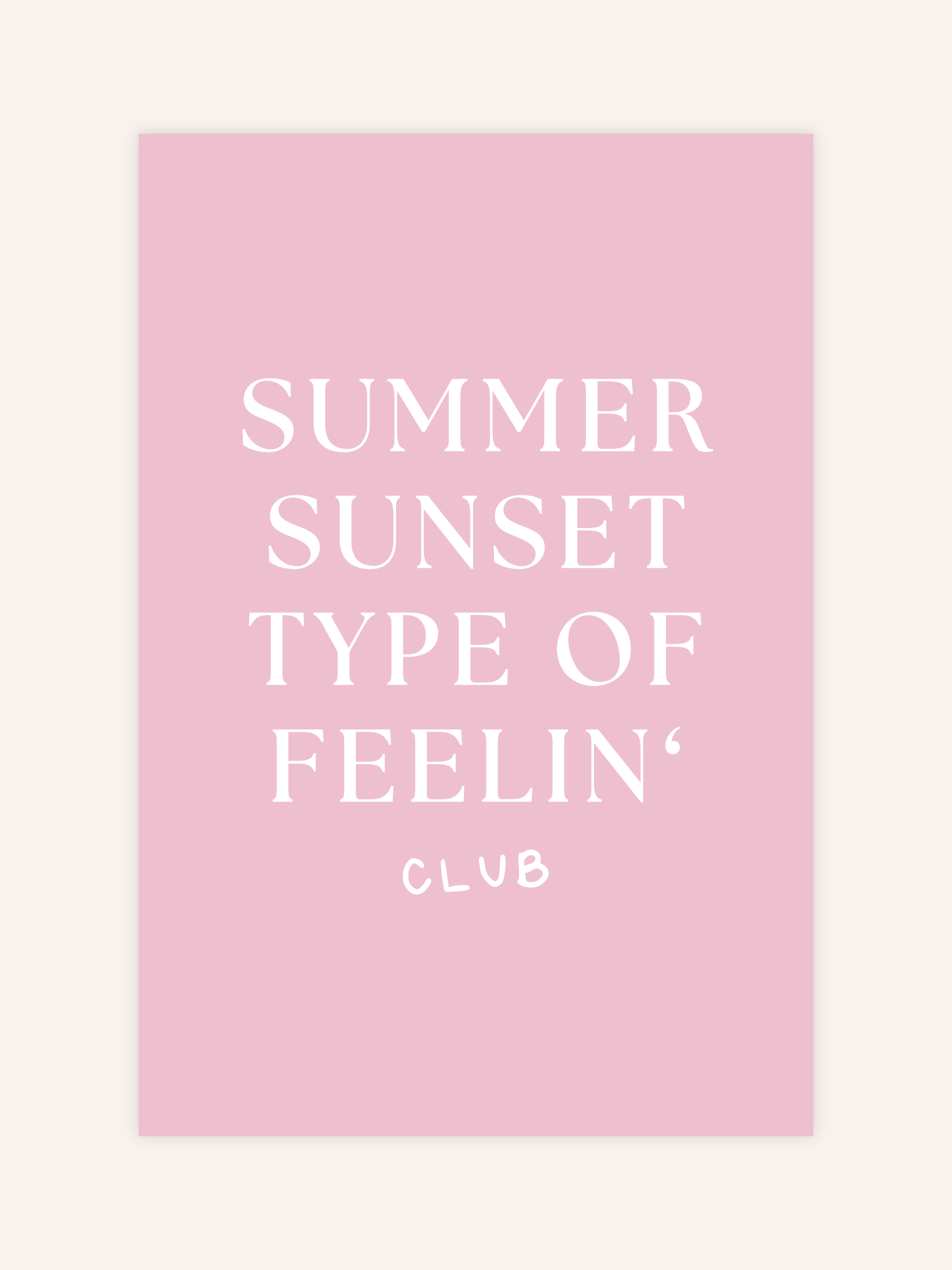 Summer Sunset Club Poster