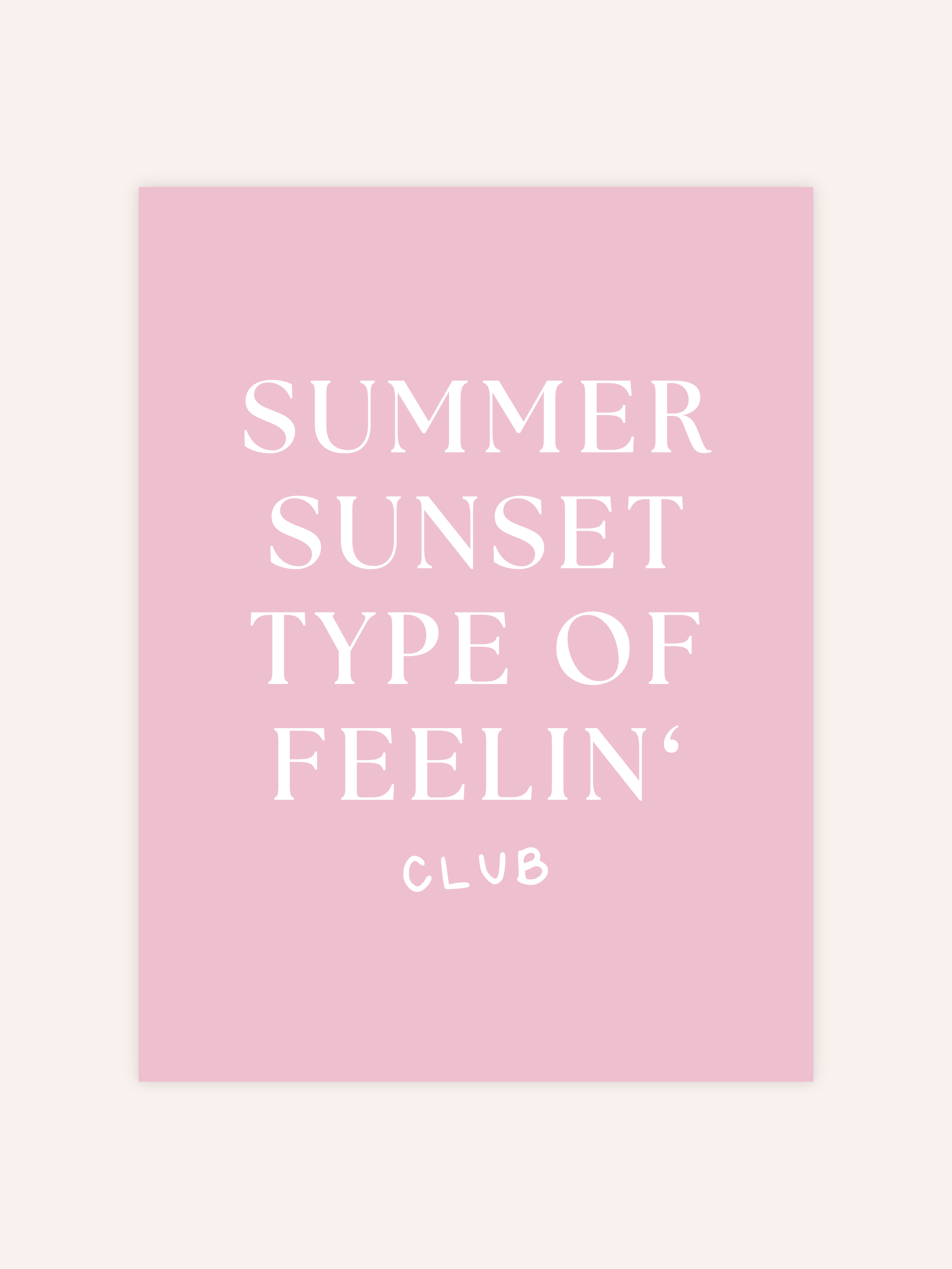 Summer Sunset Club Poster