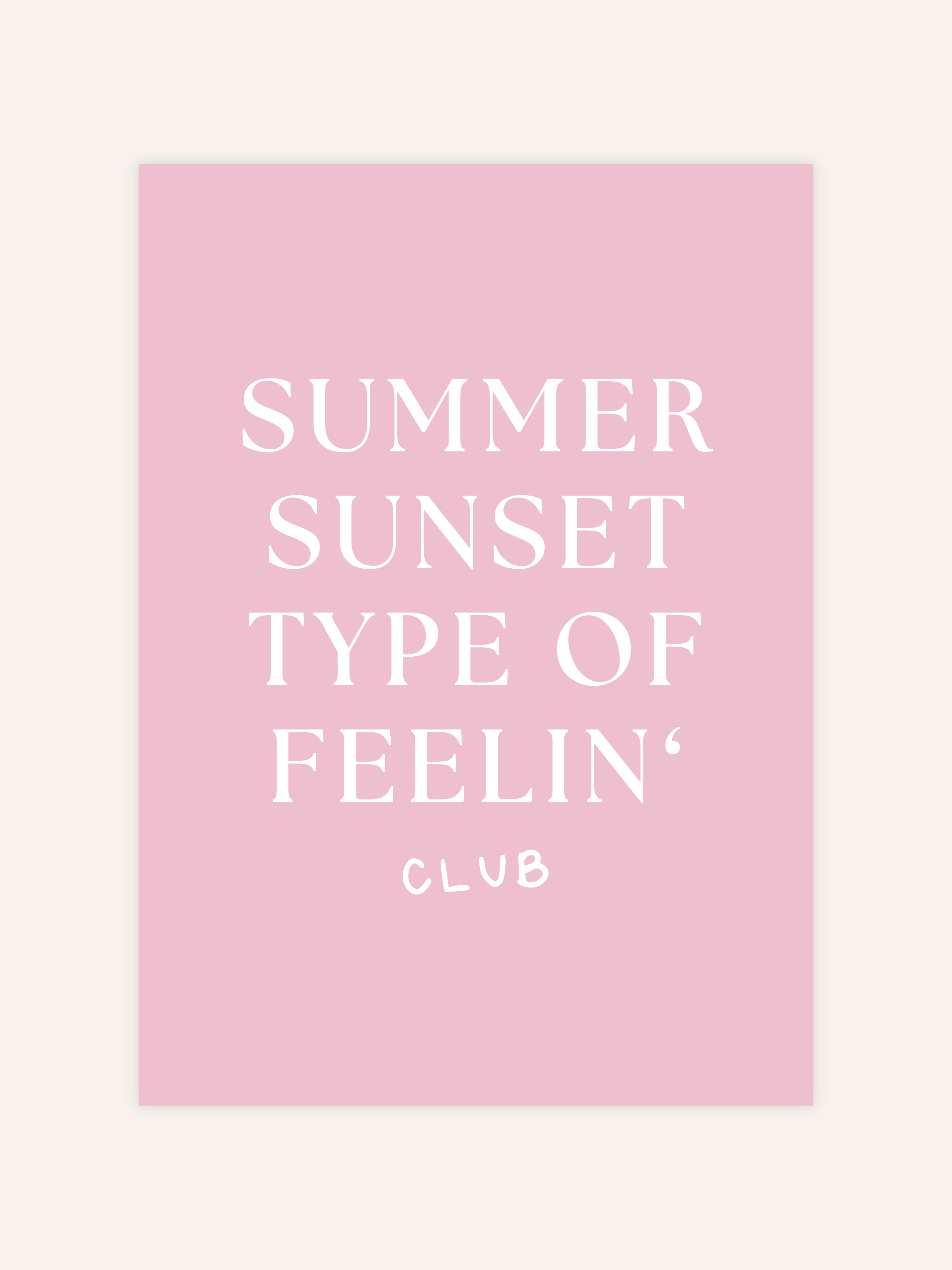 Summer Sunset Club Poster
