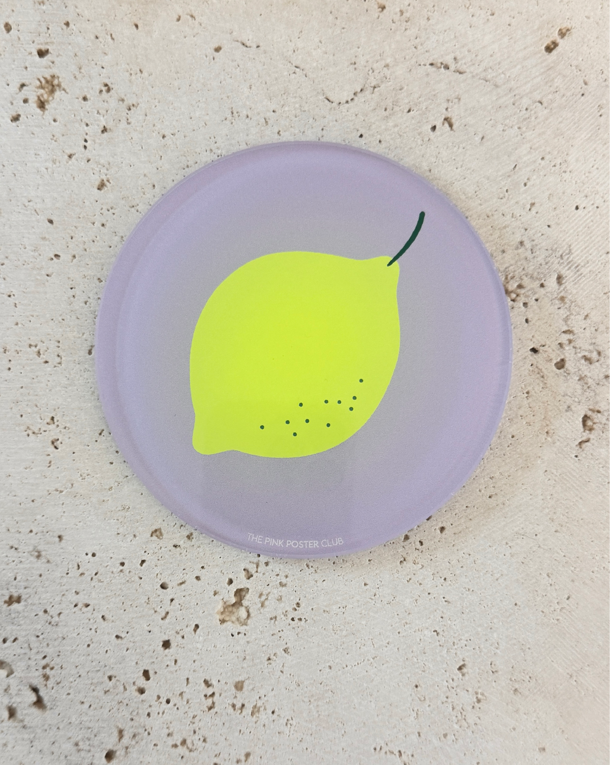 Acryl-Untersetzer mit Zitronenmotiv in Neonoptik, modernes Design für sommerliche Tischdekoration
